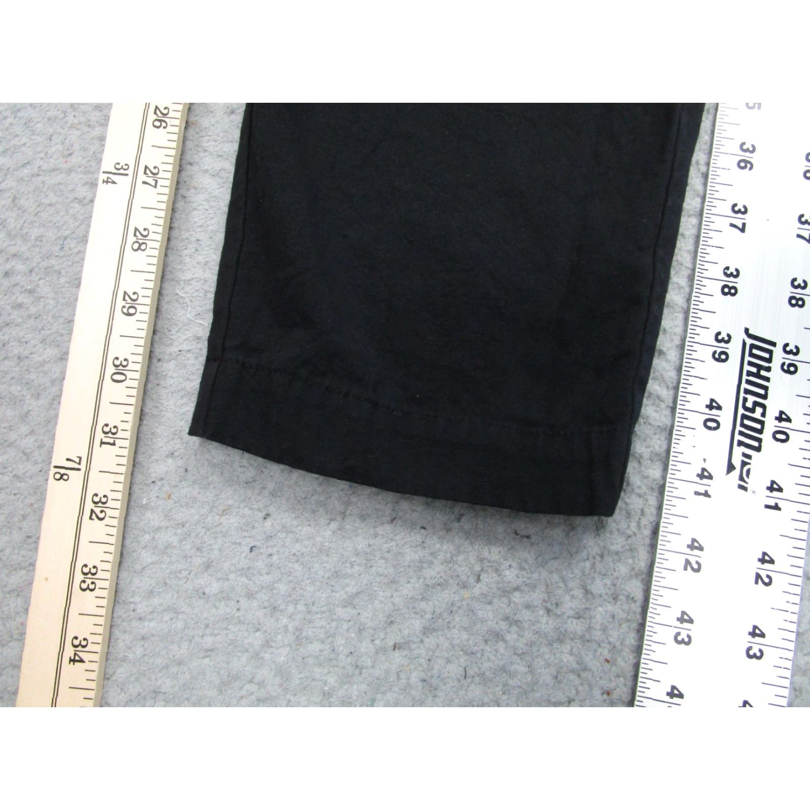 ENTIREWORLD Chino Pants Mens 30 Black Cotton Tapered Zip Fly Trousers