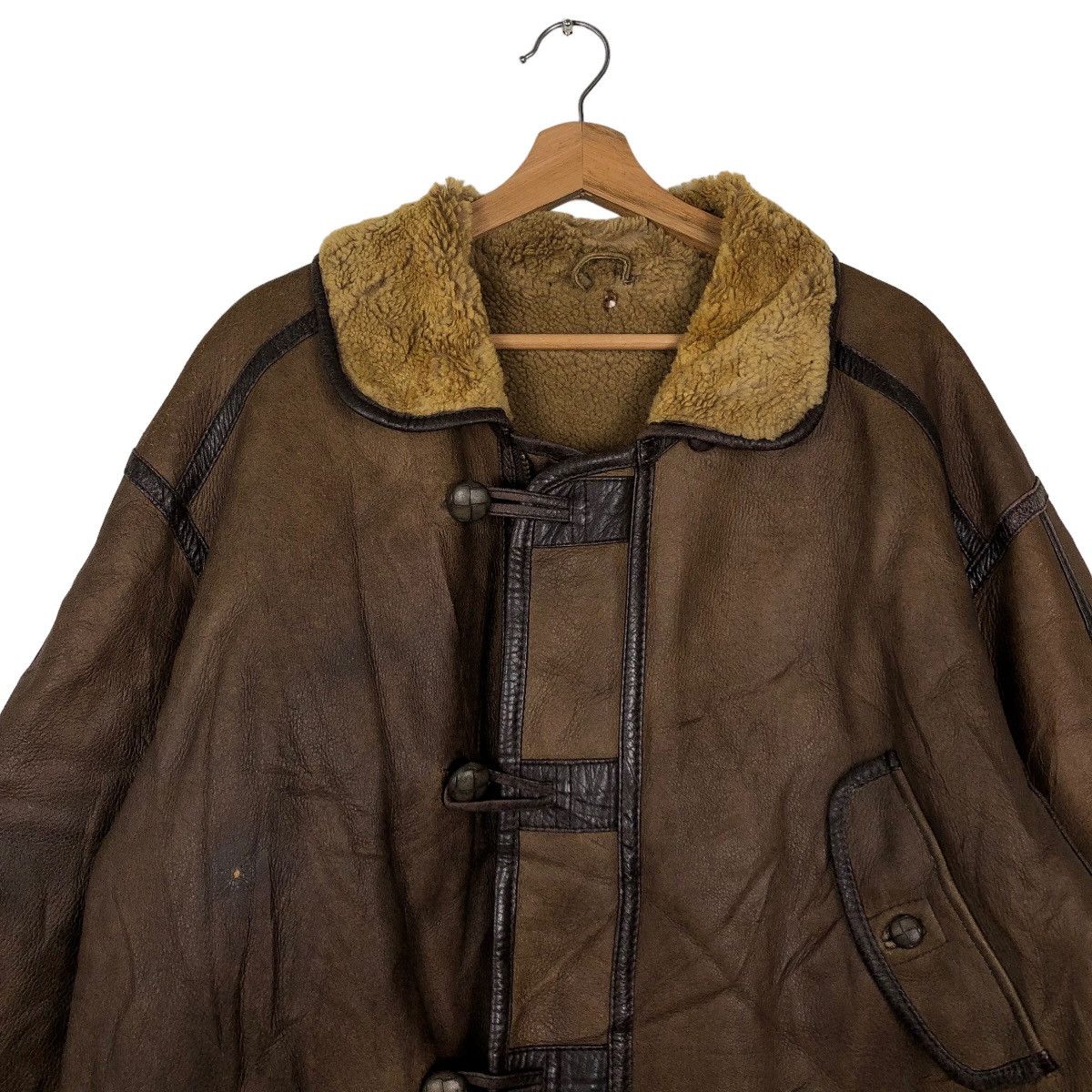 Japanese Brand 🔥Vintage Shearling Leather Jacket Mink Fur Lining Van Jac Size US M / EU 48-50 / 2 - 2 Thumbnail