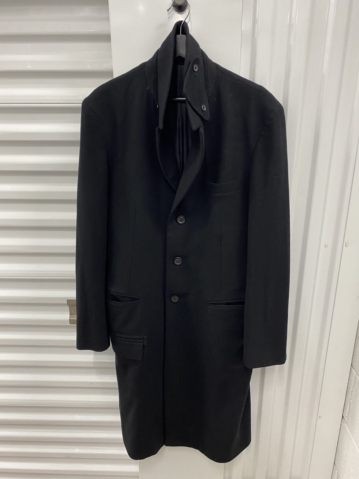 Yohji Yamamoto Regulation Yohji Yamamoto Wool/Cashmere Blend Doctor Coat Size US L / EU 52-54 / 3 - 3 Thumbnail