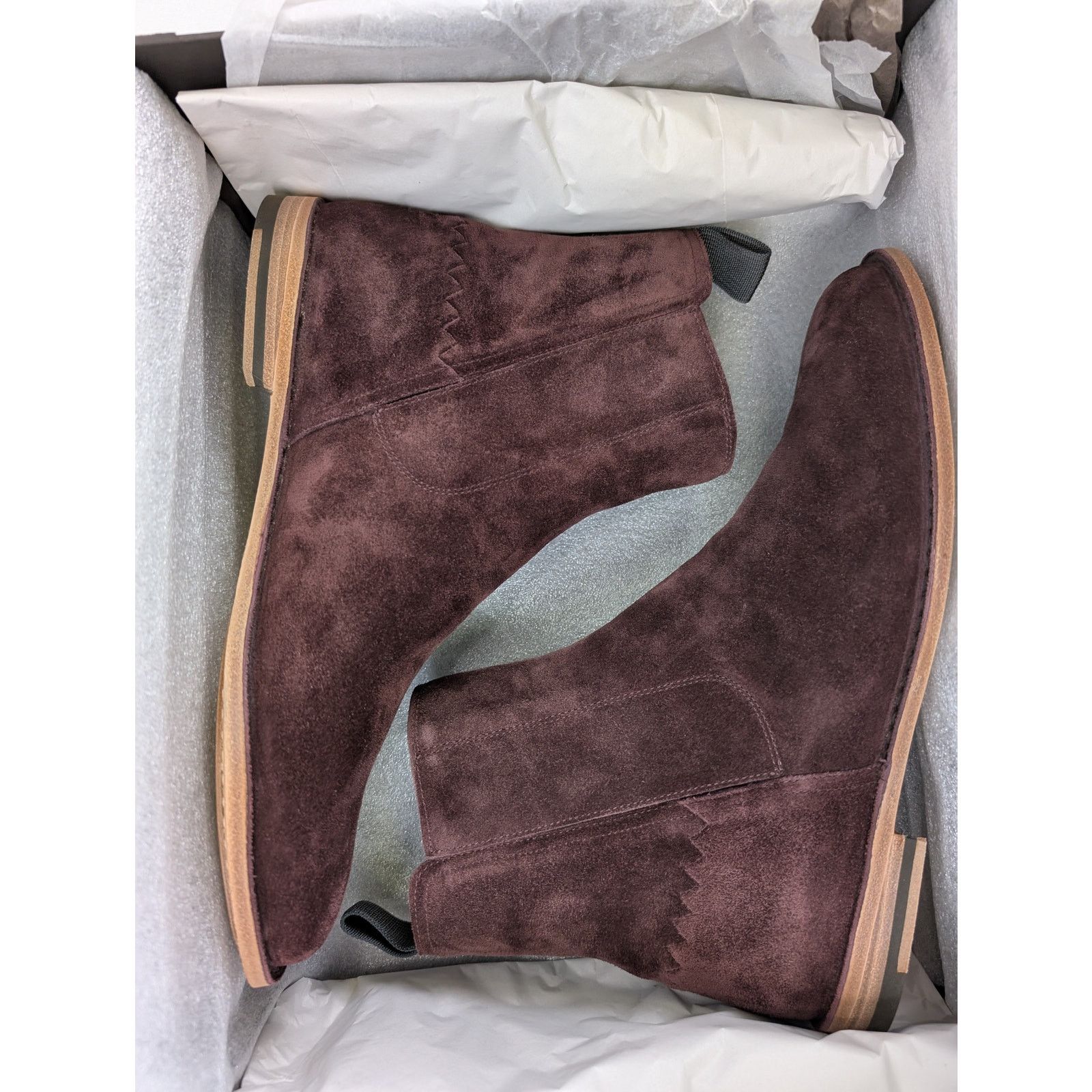 Bottega Veneta o1rshd1 Chelsea Boots in Burgundy Suede Size US 8.5 / EU 41-42 - 16 Thumbnail