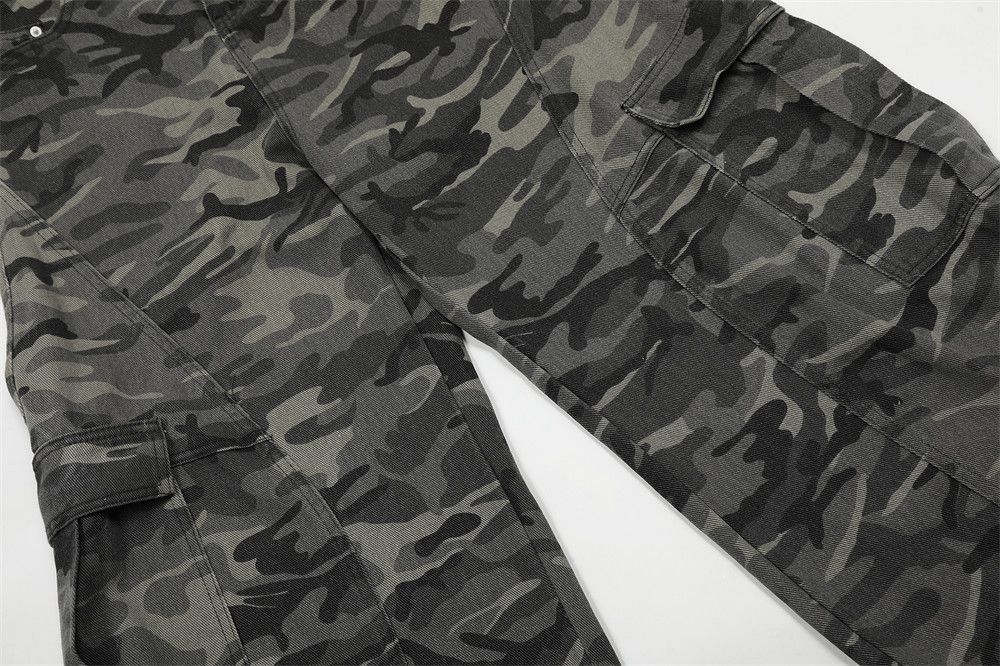 Japanese Brand × Jean Camouflage men's loose wide-leg workwear machete jeans Size US 32 / EU 48 - 6 Thumbnail
