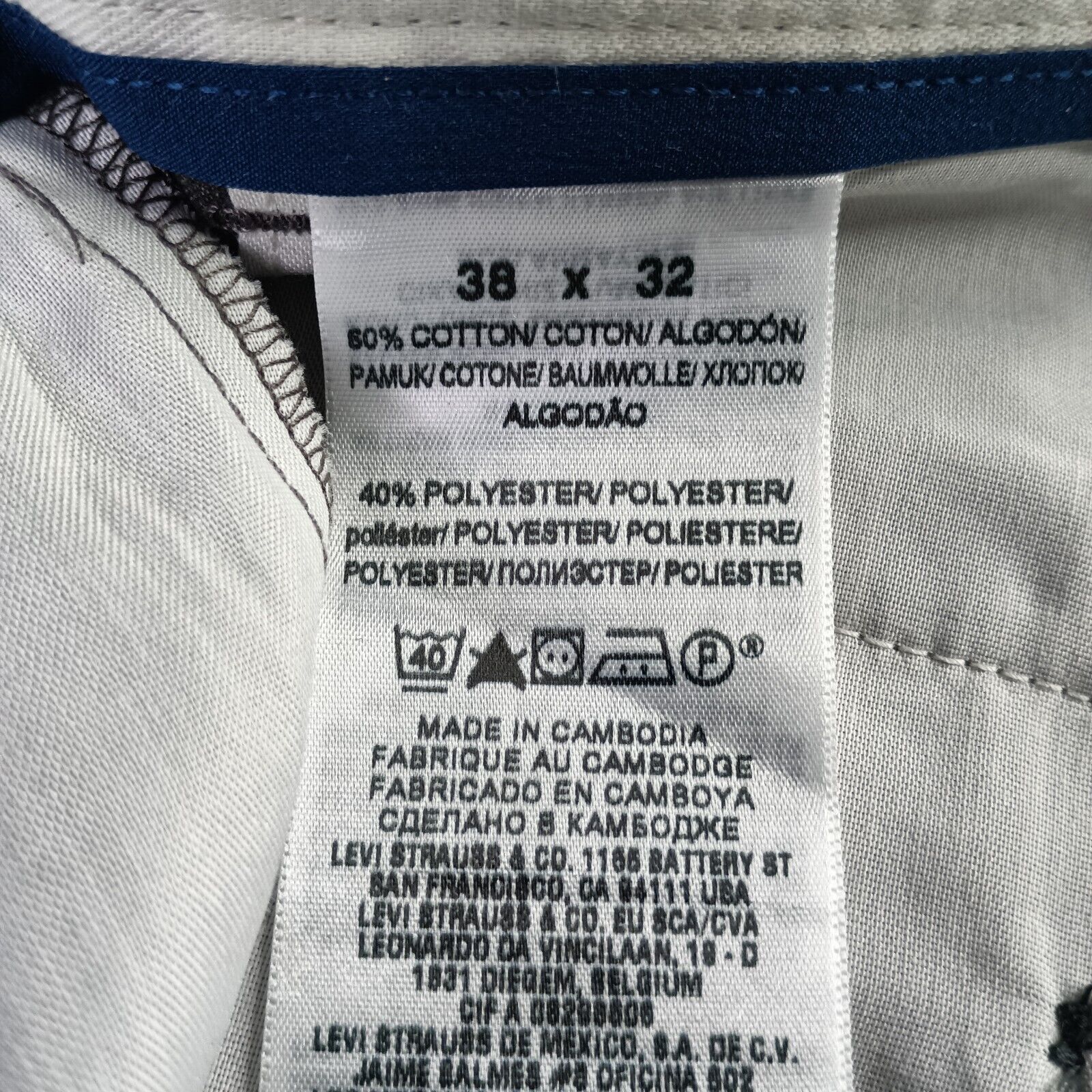 Dockers Dockers Easy Khakis Pants Men's 38x32 Gray Straight Fit Size US 38 / EU 54 - 5 Thumbnail