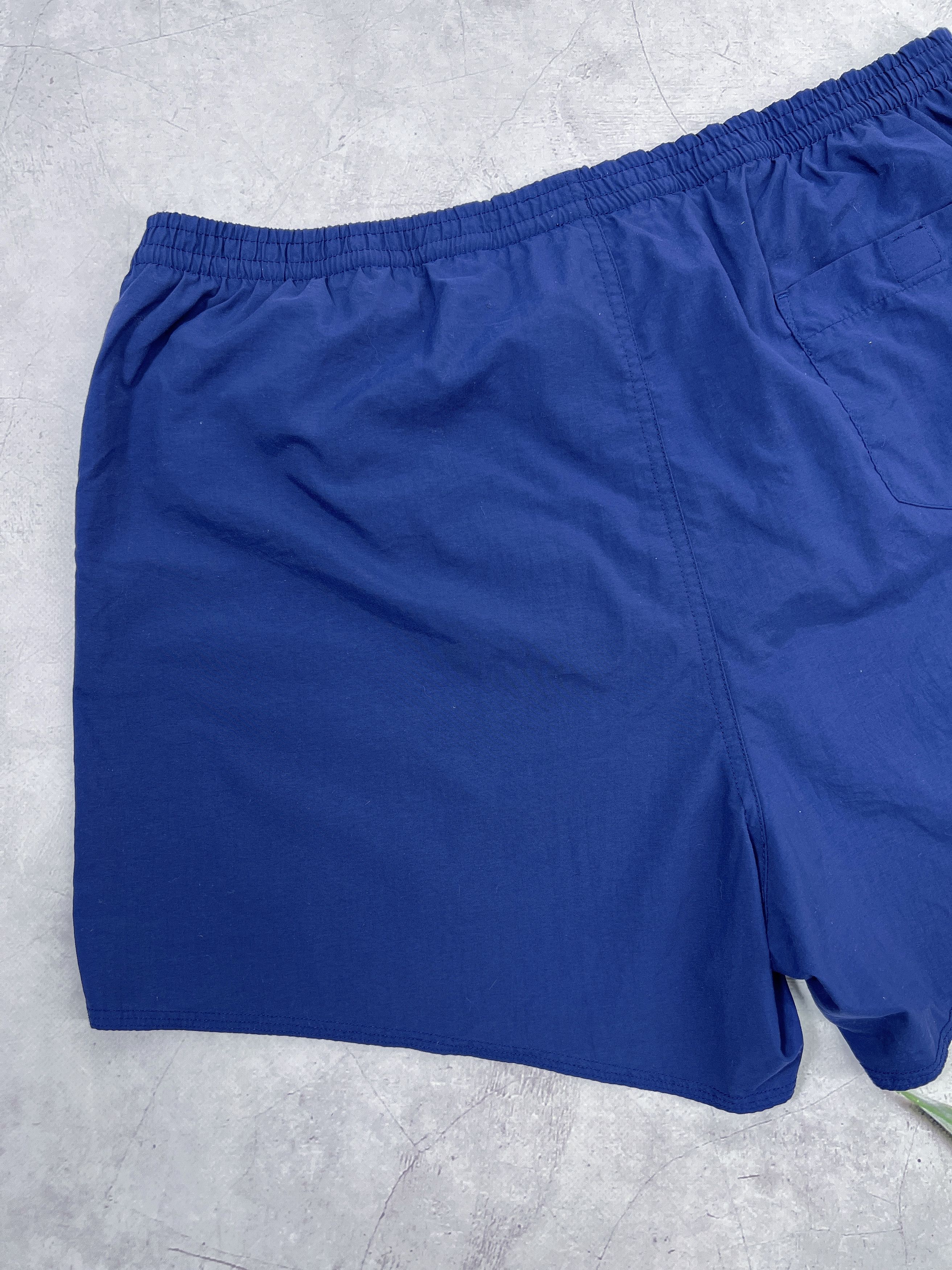 Nike × Vintage Vintage Nike Shorts Swoosh Logo Dark Blue Size US 36 / EU 52 - 12 Thumbnail