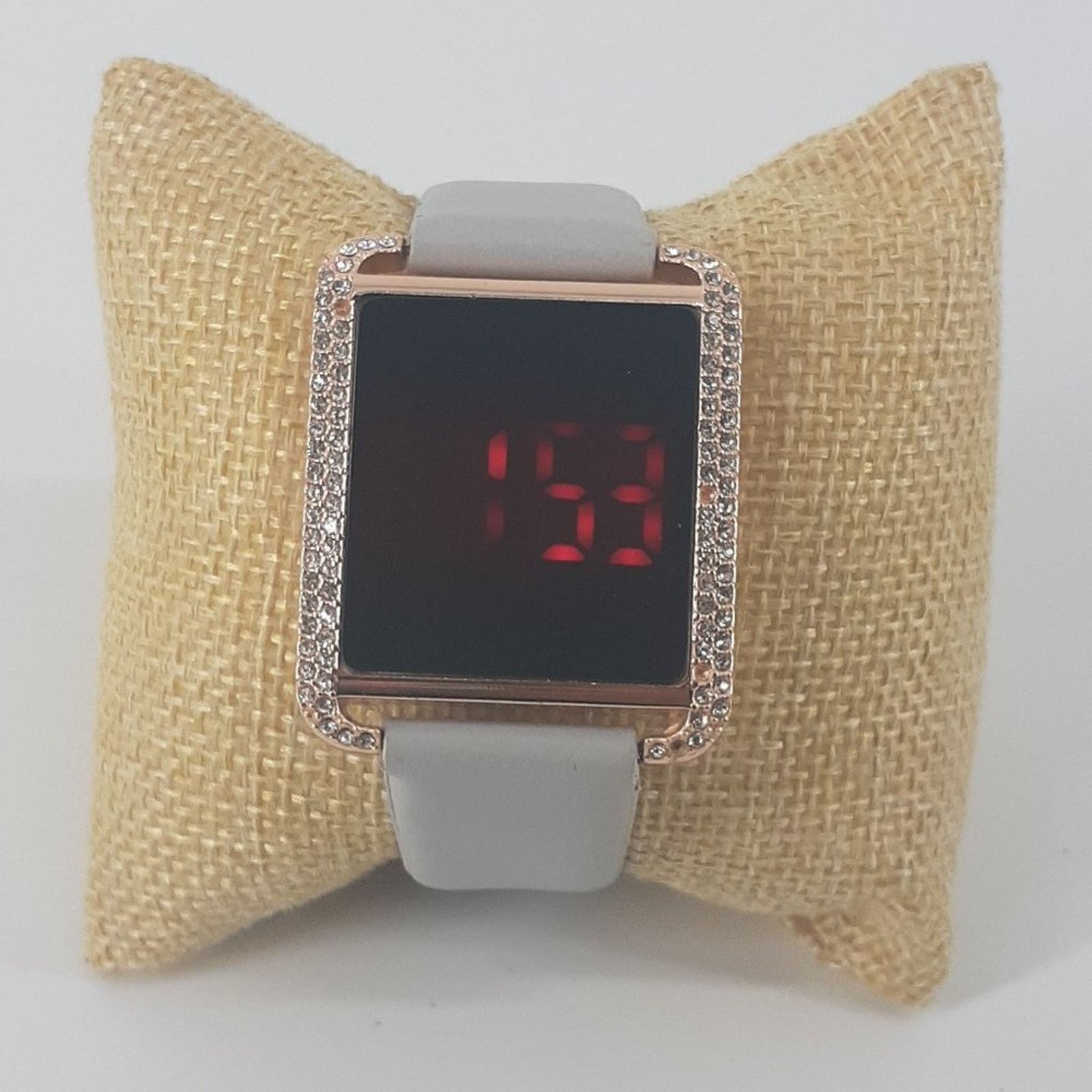 Other New York & Company Gray Strap Rose Gold Case Rhinestones Size ONE SIZE - 1 Thumbnail