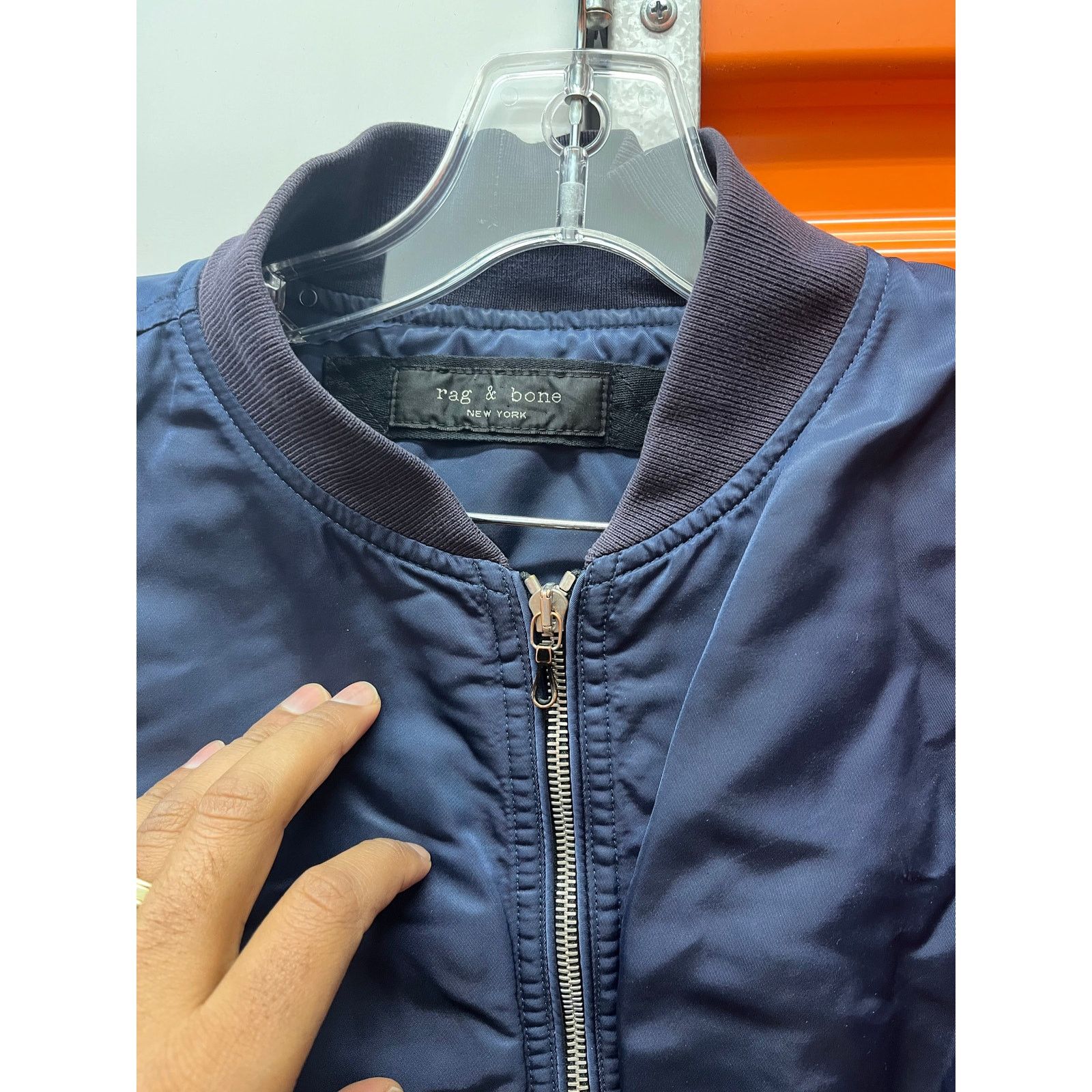 Rag & Bone Rag & Bone - Manston Recycled Nylon Bomber / M / Blue Size US M / EU 48-50 / 2 - 5 Thumbnail