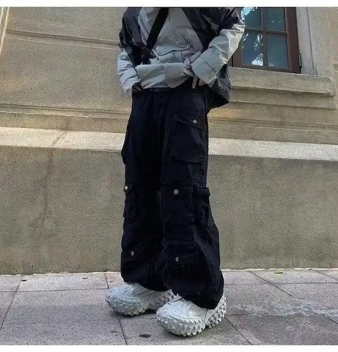 Japanese Brand Black Color Multi-pocket Cargo Pant Size US 34 / EU 50 - 1 Thumbnail