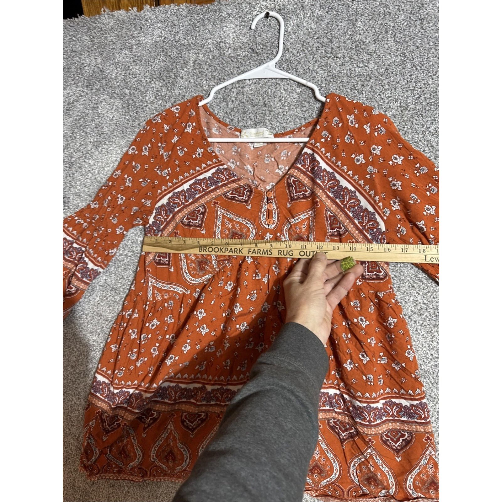 Other Boho Peasant Top Women Large Tribal Paisley Hippie Flowy Size L / US 10 / IT 46 - 4 Thumbnail
