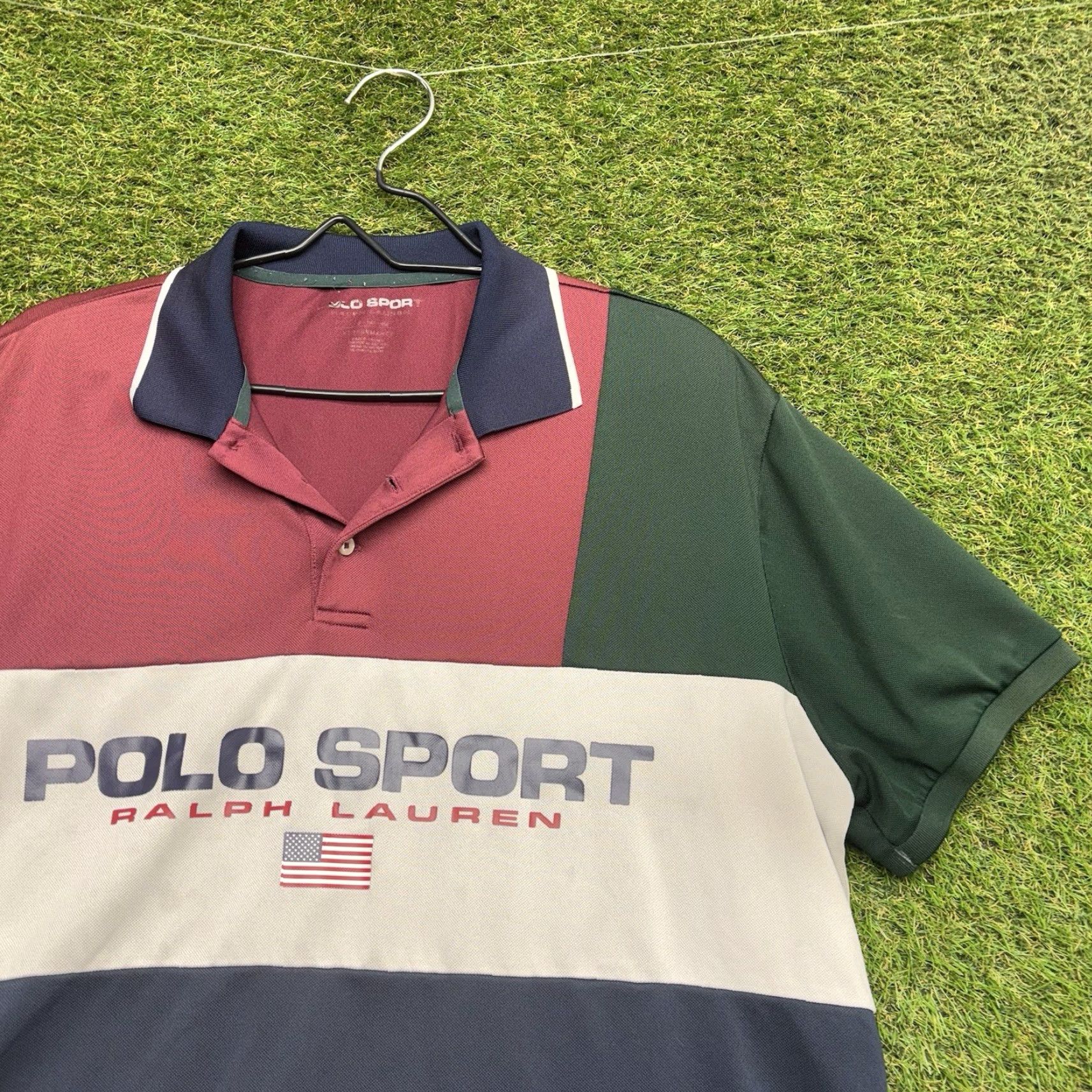 Polo Ralph Lauren VINTAGE Polo Ralph Lauren Polo Shirt Mens Large Performance Golf Stretch Sport 90s USA Size US L / EU 52-54 / 3 - 6 Thumbnail