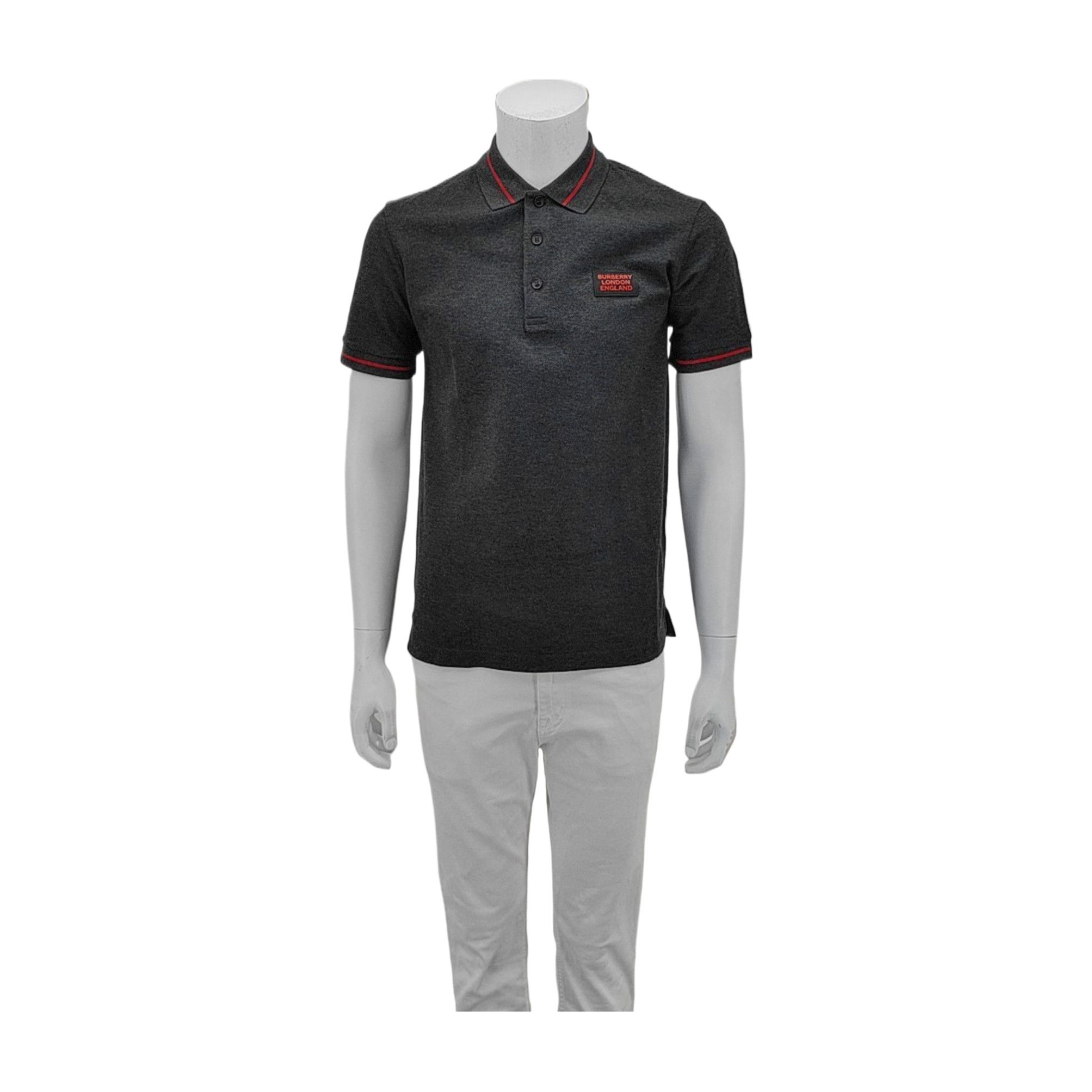 Burberry Burberry Red Stripe Charcoal Polo Size S Size US S / EU 44-46 / 1 - 1 Thumbnail