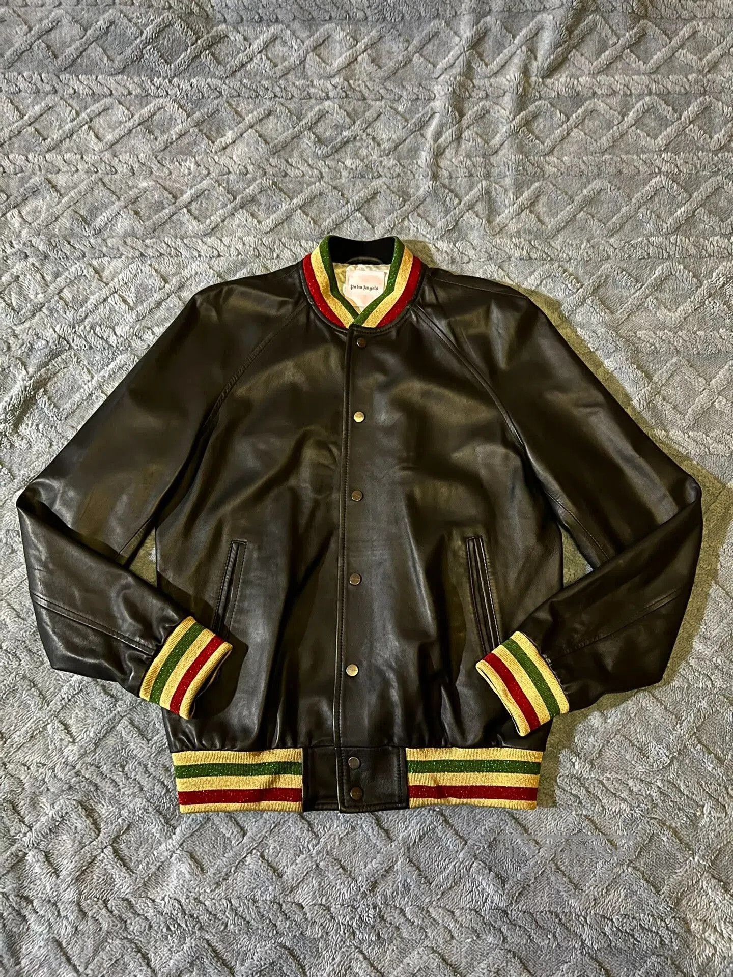 Palm Angels palm angels leather bomber jacket. Size US L / EU 52-54 / 3 - 1 Thumbnail
