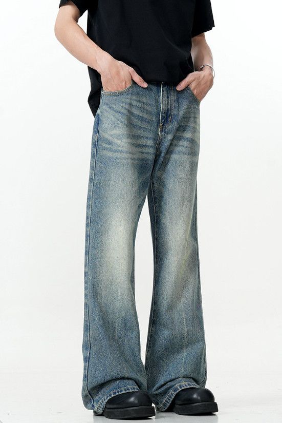Japanese Brand American retro men's cleanfit simple loose flared jeans Size US 32 / EU 48 - 2 Thumbnail