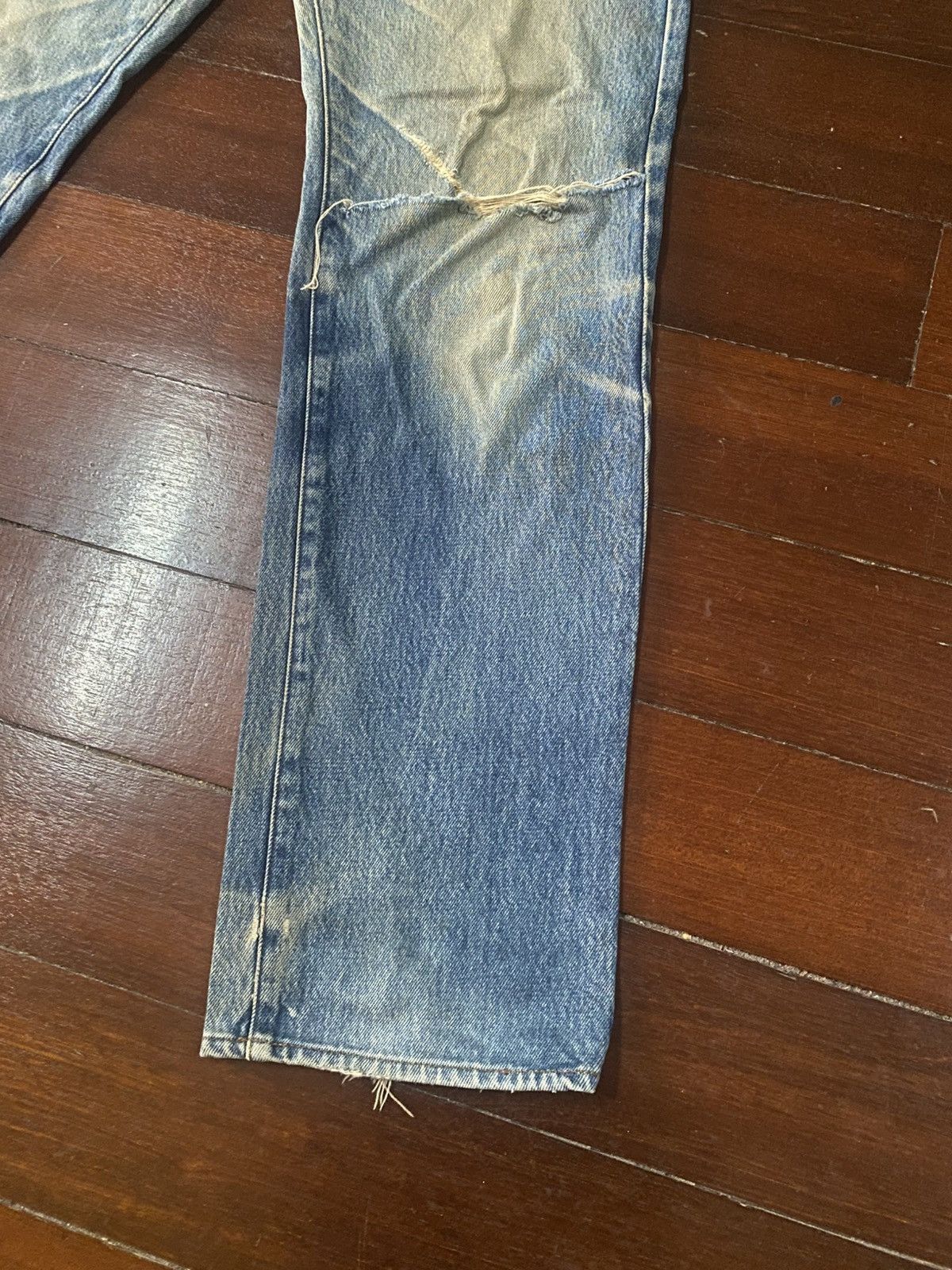 Japanese Brand 🔥Mega Rare🔥Japanese Bobson Distressed Denim Jeans mud wash Size US 33 - 8 Thumbnail