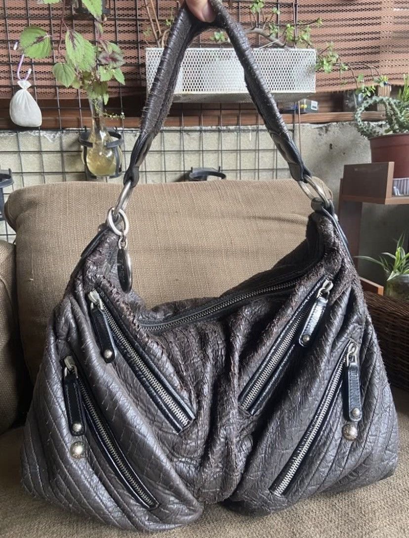 Tod's Authentic Tod's Vintage Leather Big Hubo Bag - Multi-Zip Size ONE SIZE - 2 Thumbnail