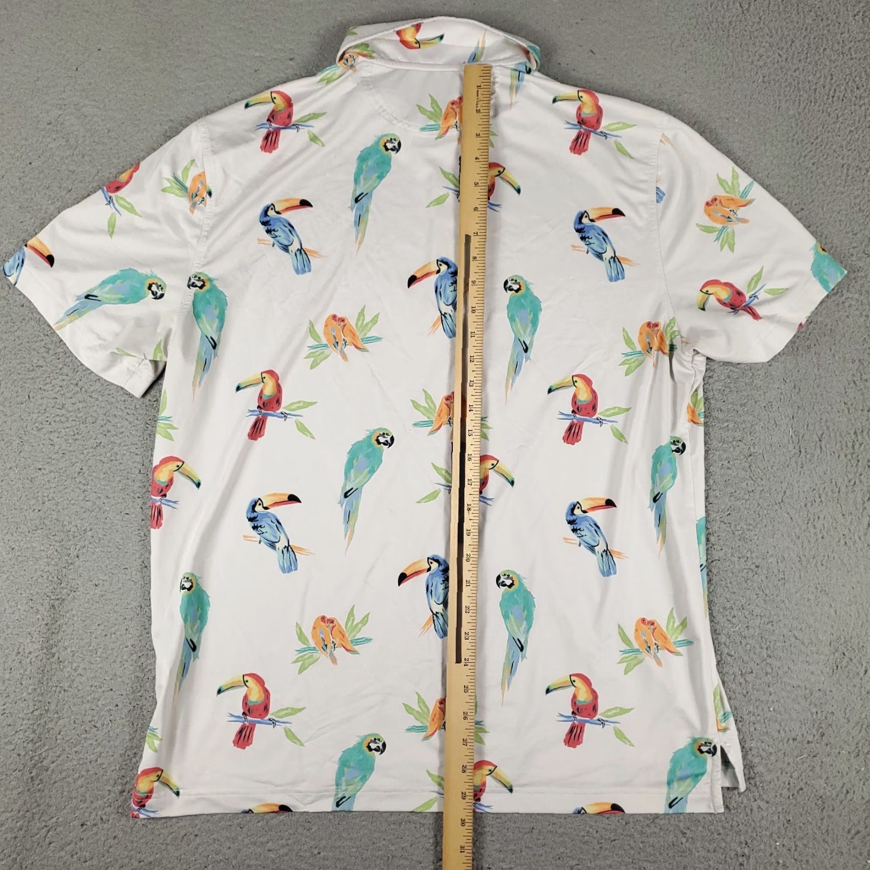 Chubbies Chubbies Polo Shirt Mens Large Gray Bird Print Short Sleeve Casual Golf Size US L / EU 52-54 / 3 - 5 Thumbnail