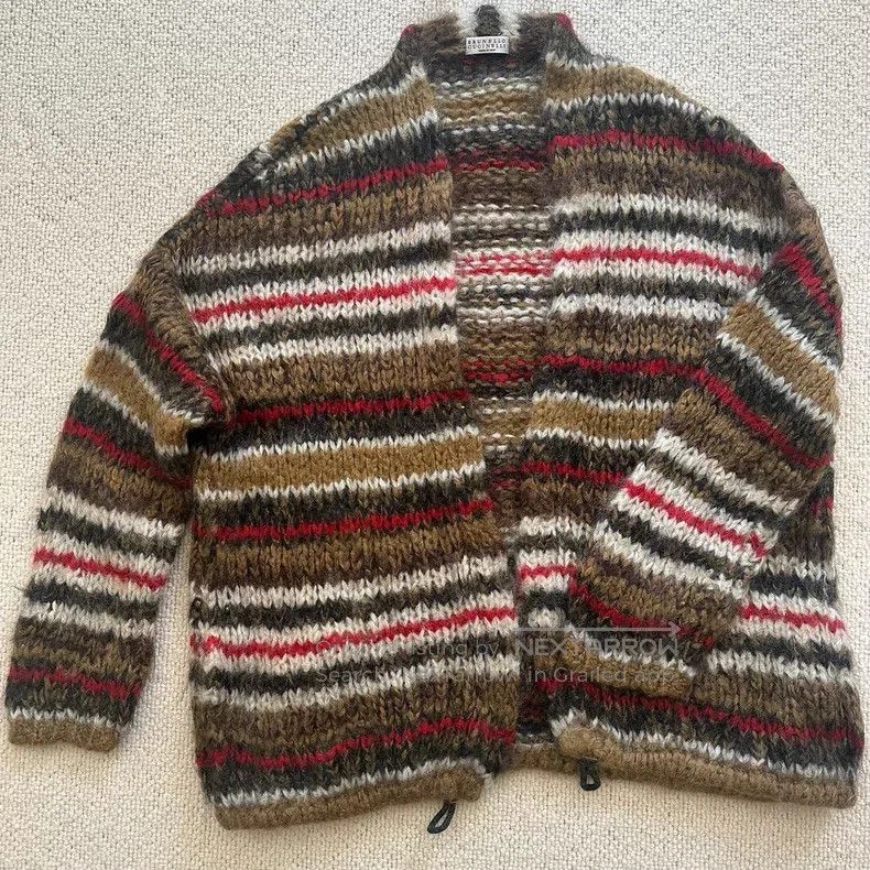 Brunello Cucinelli Brunello Cucinelli Mohair Wool Blended Open Cardigan - Str Size M / US 6-8 / IT 42-44 - 1 Thumbnail