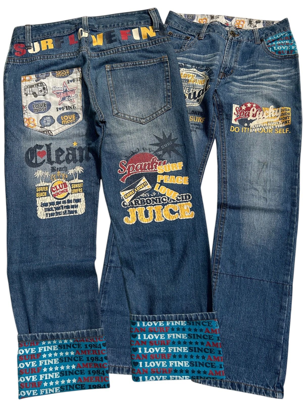 Japanese Brand × Kapital × Vintage SURF AND LOVE Vintage Design Denim Jeans Size US 32 / EU 48 - 1 Thumbnail