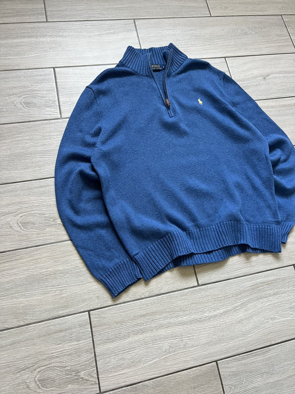 Ralph Lauren Vintage POLO RALPH LAUREN 1/4 Zip Sweater Old Money Size US L / EU 52-54 / 3 - 2 Thumbnail