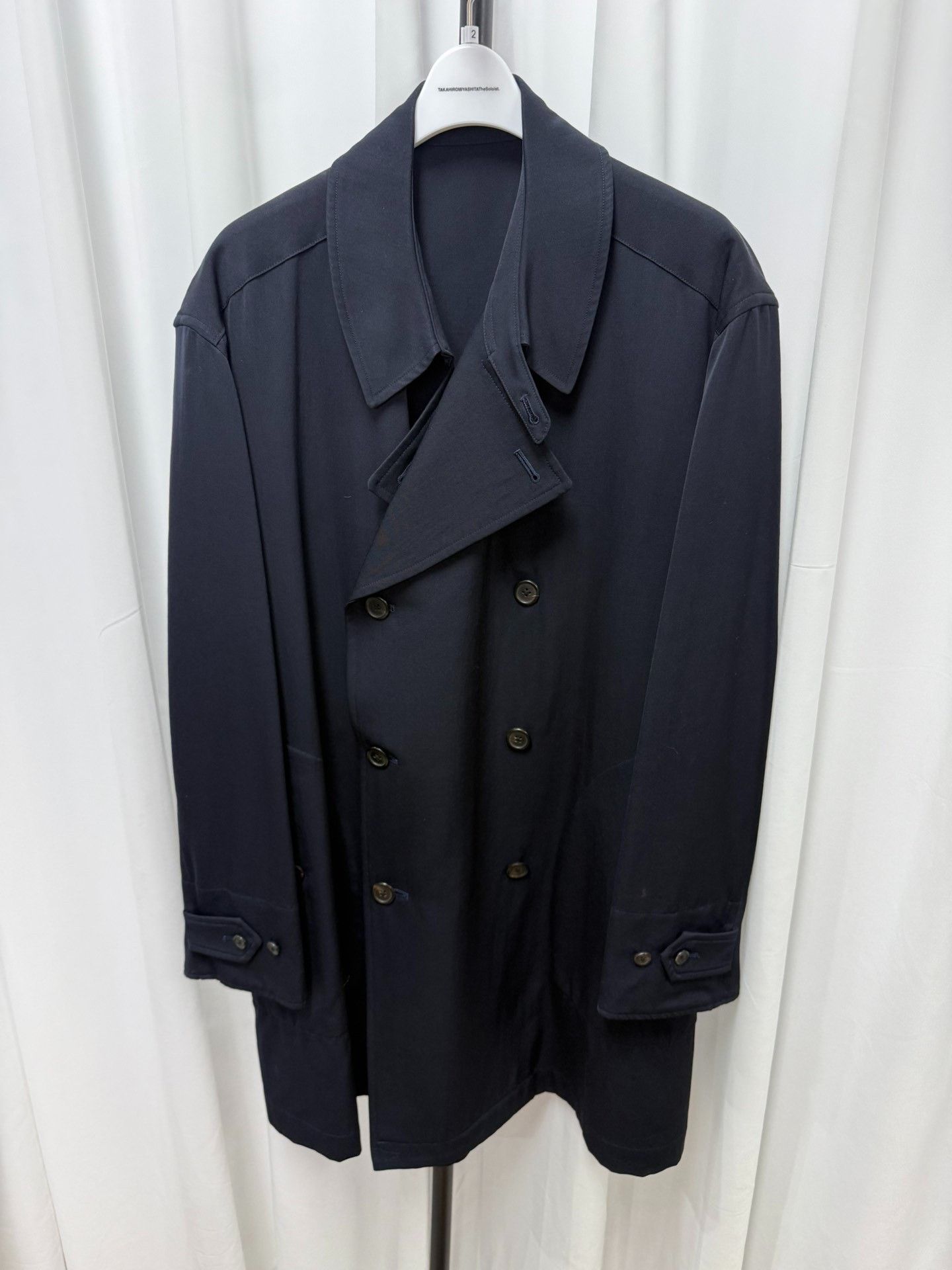Yohji Yamamoto Yohji Yamamoto Y's Men's Wool Navy Coat Size US M / EU 48-50 / 2 - 1 Thumbnail