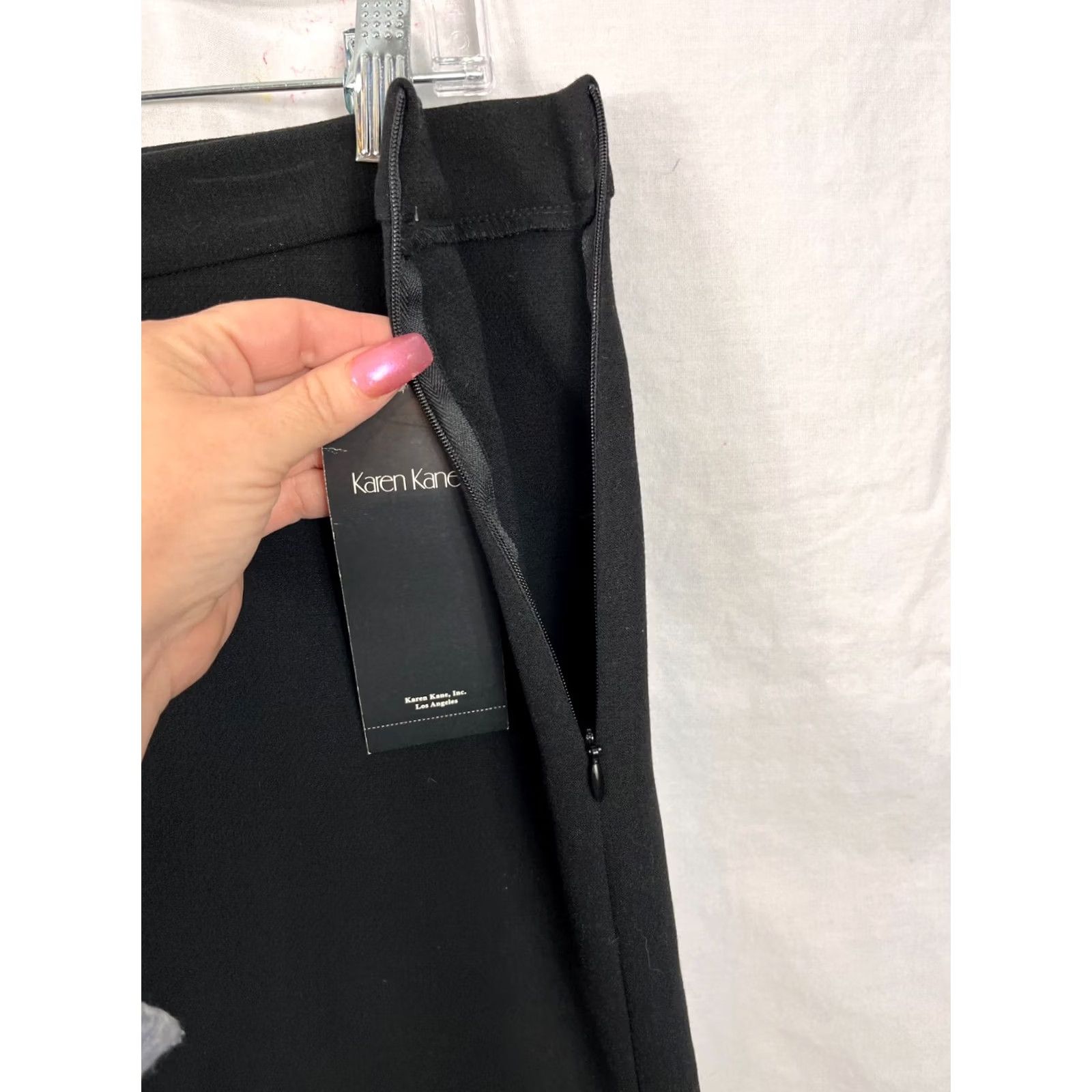 Vintage Karen Kane Skirt Womens 8 Black Lifestyle Size Panels Hidden zipper USA Made New Size 30" / US 8 / IT 44 - 3 Thumbnail