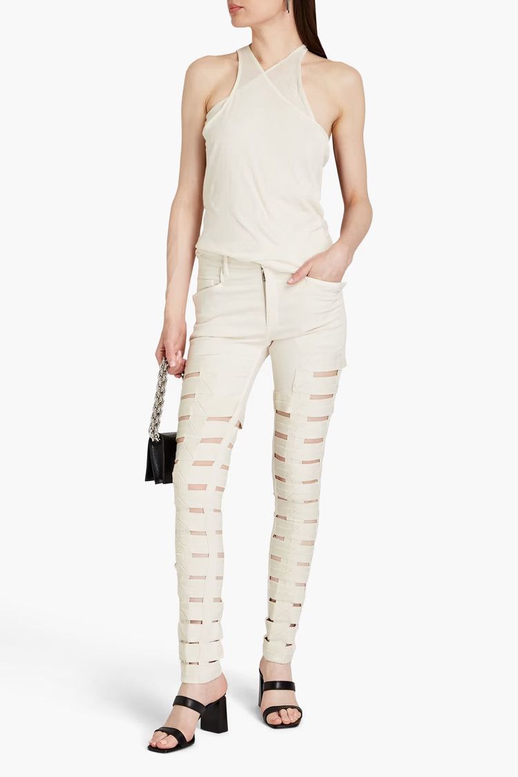 Rick Owens o1y0126 Denim Pant in White Size 27" / US 4 / IT 40 - 2 Thumbnail