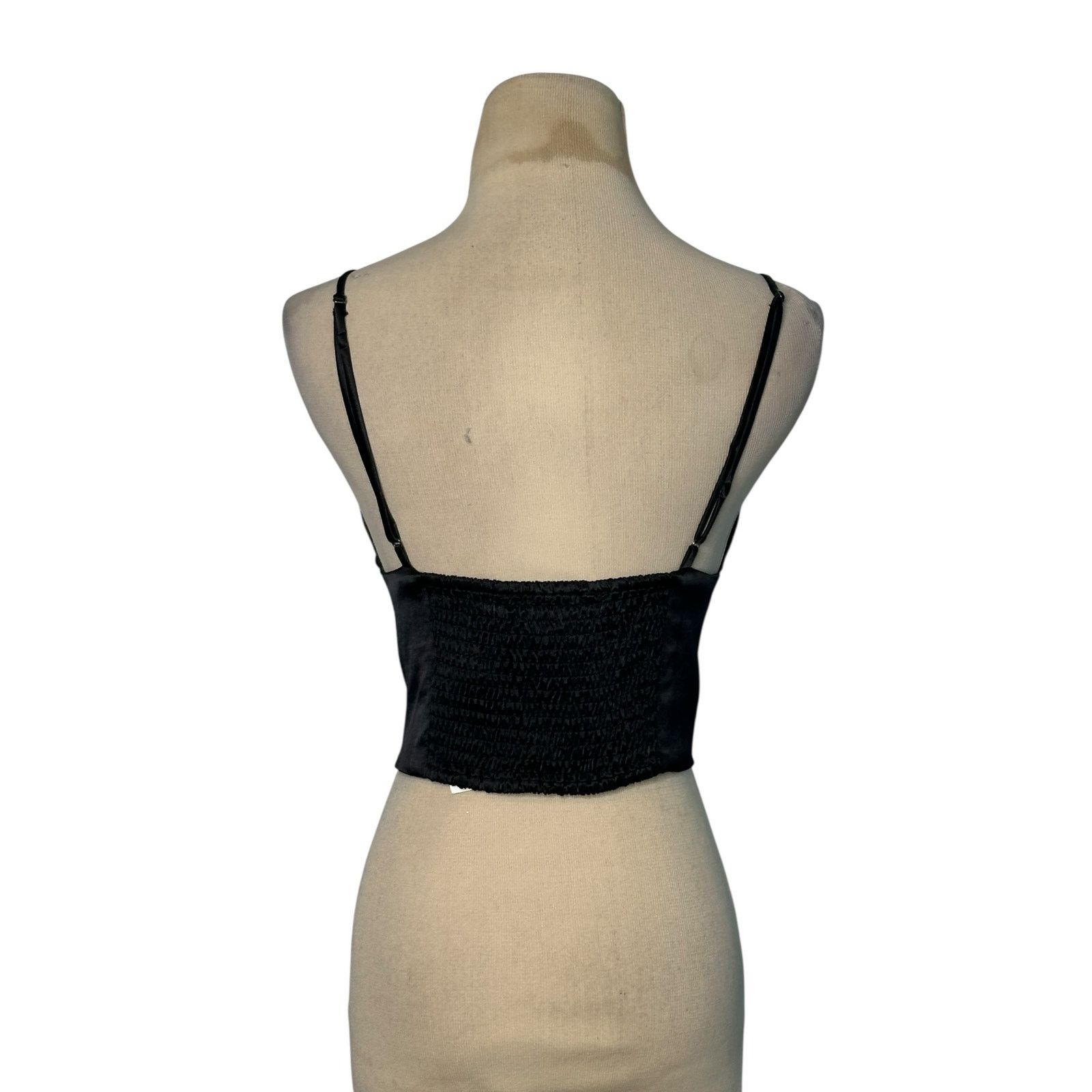 Zara Zara black satin crop cami size Medium Size M / US 6-8 / IT 42-44 - 8 Thumbnail