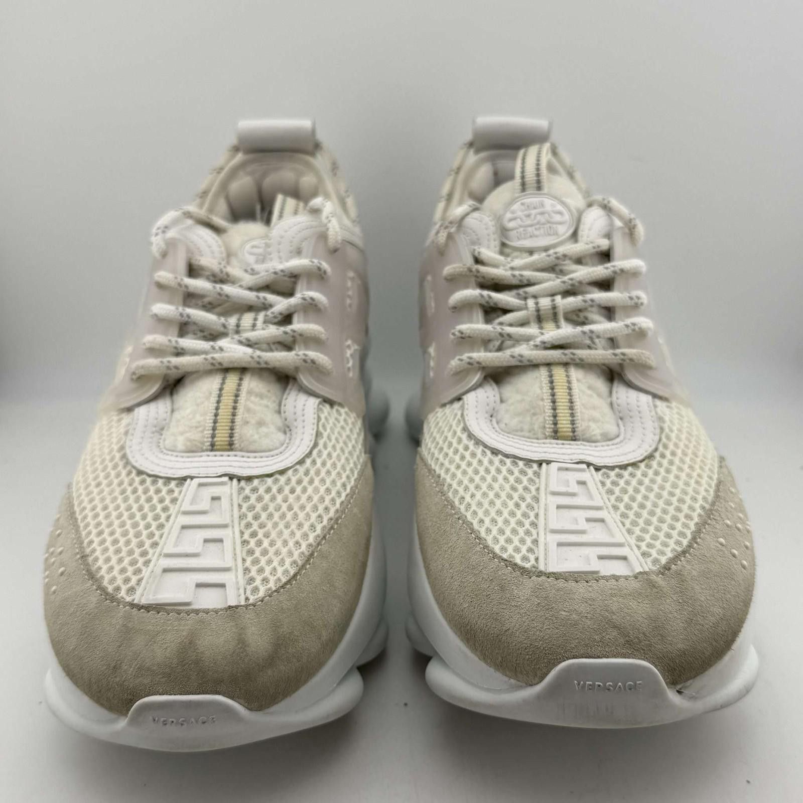 Versace Versace Chain Reaction White Rubber Suede 43.5EU No Insole Size US 10.5 / EU 43-44 - 3 Thumbnail