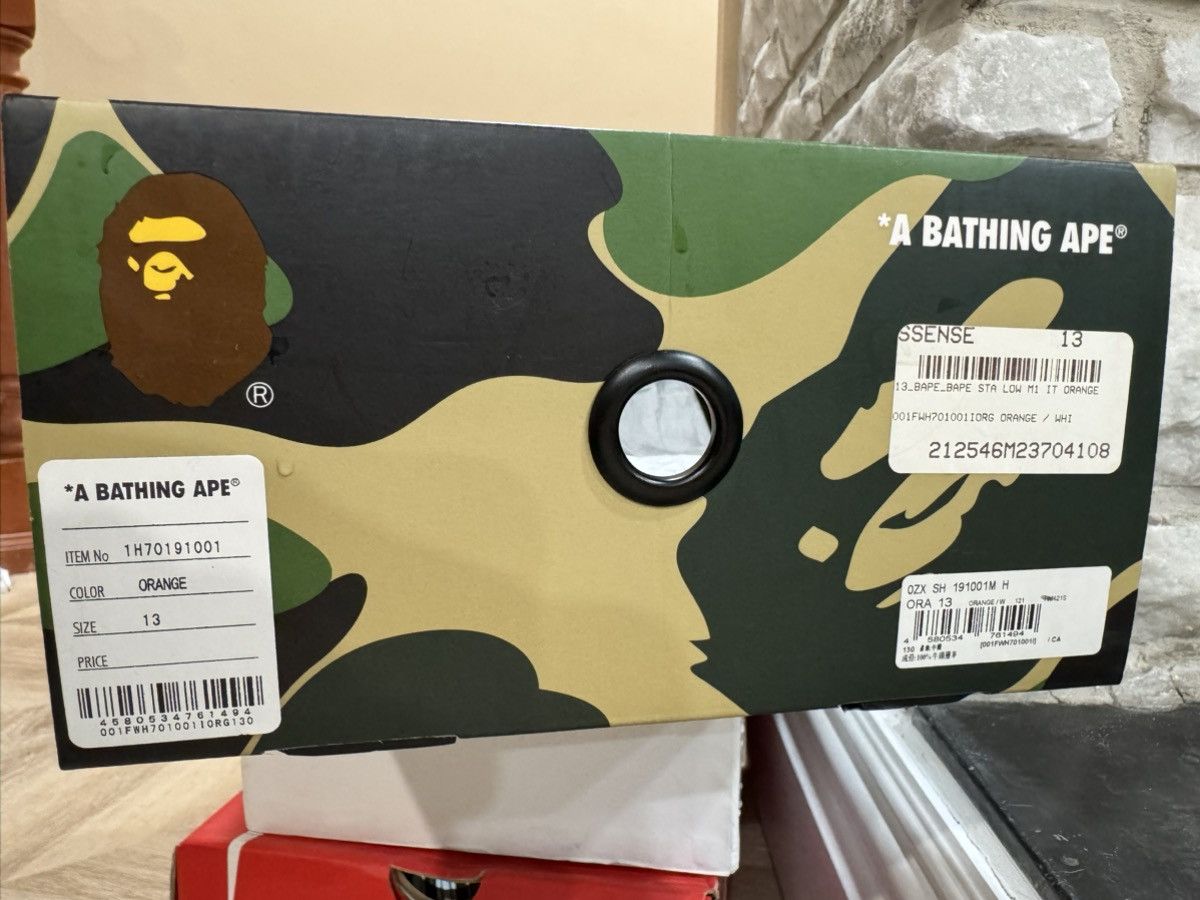 Bape Bapestas Orange Size US 13 / EU 46 - 15 Thumbnail