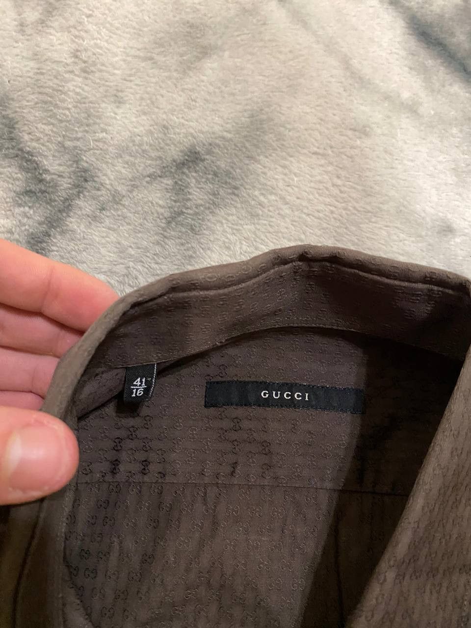 Gucci Gucci Brown GG Monogram Shirt Luxury Designer Button-Up Size US S / EU 44-46 / 1 - 2 Thumbnail