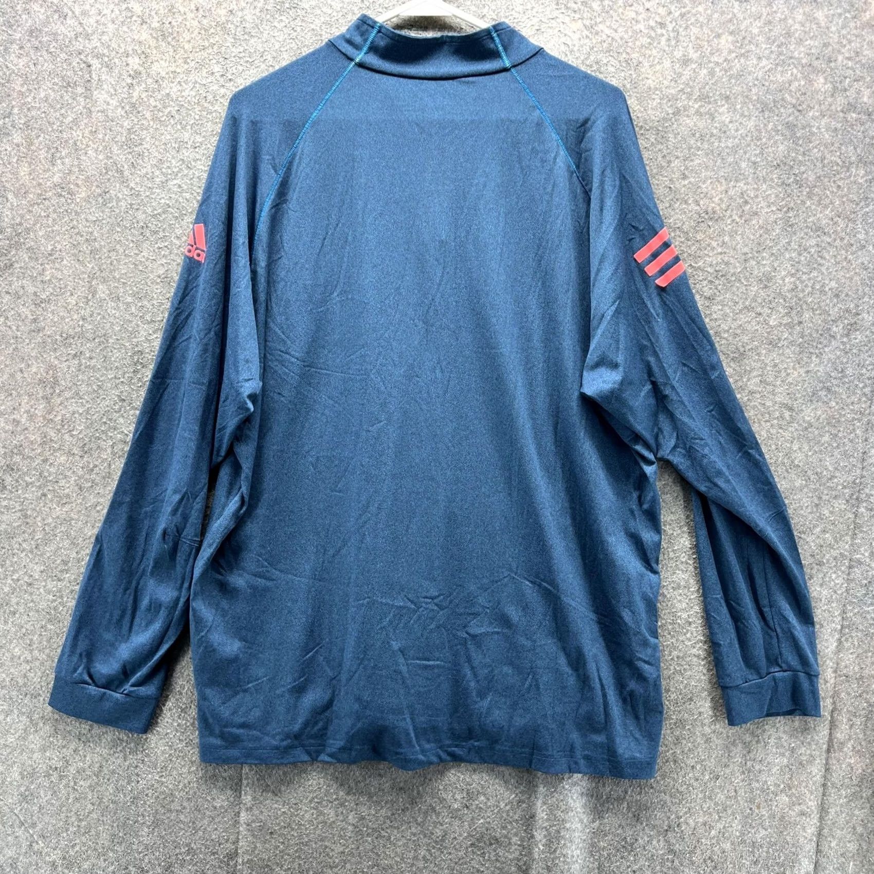 Adidas Adidas Shirt Mens XL Blue Climalite Quarter Zip Long Sleeve Athletic Pullover Size US XL / EU 56 / 4 - 2 Thumbnail