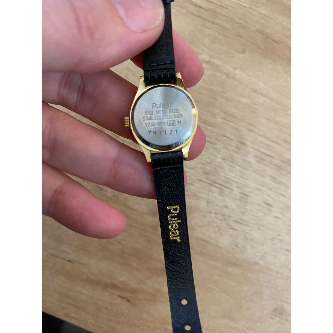 Pulsar Pulsar Round Gold Tone Black Leather Bracelet Watch Size ONE SIZE - 4 Thumbnail