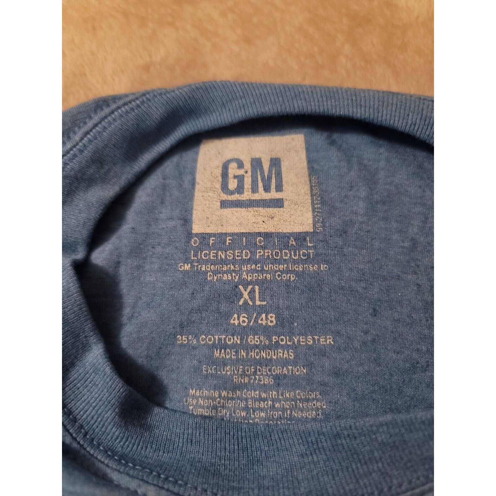Other GM Official Logo XL Blue Short Sleeve T-Shirt Size US XL / EU 56 / 4 - 3 Thumbnail