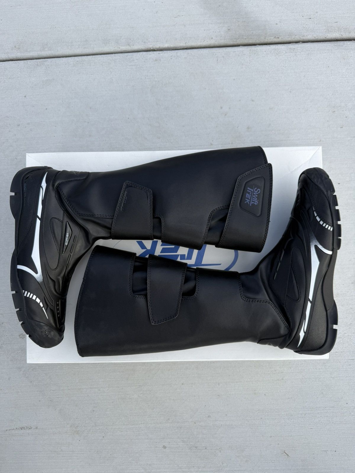untitlab Untitlab Swift-Trek Faux-Leather Motorcycle Biker Boots Size US 9 / EU 42 - 9 Thumbnail