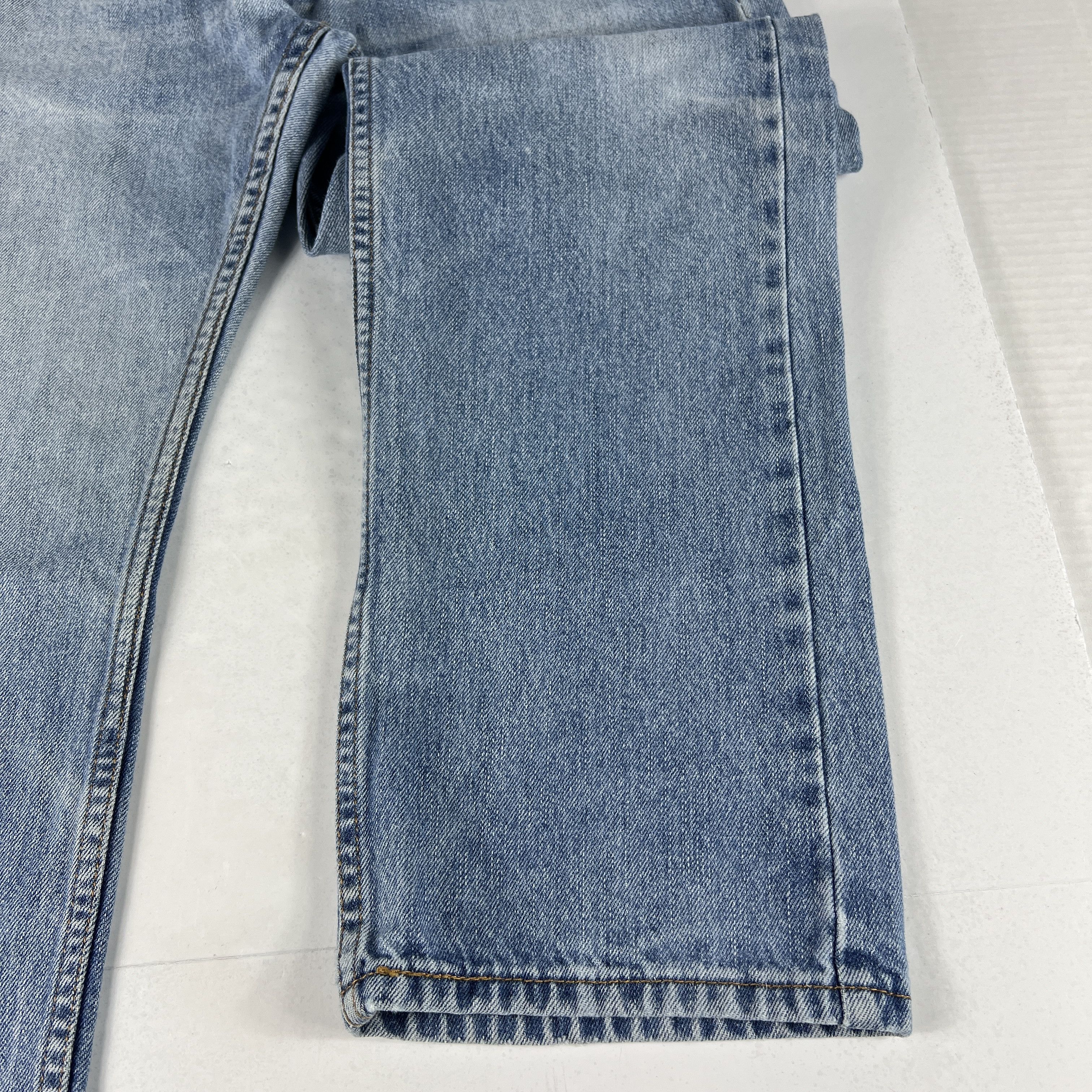 Levi's Levi's Jeans 505 Straight Blue Faded Whiskers Cotton Denim Size US 34 / EU 50 - 6 Thumbnail