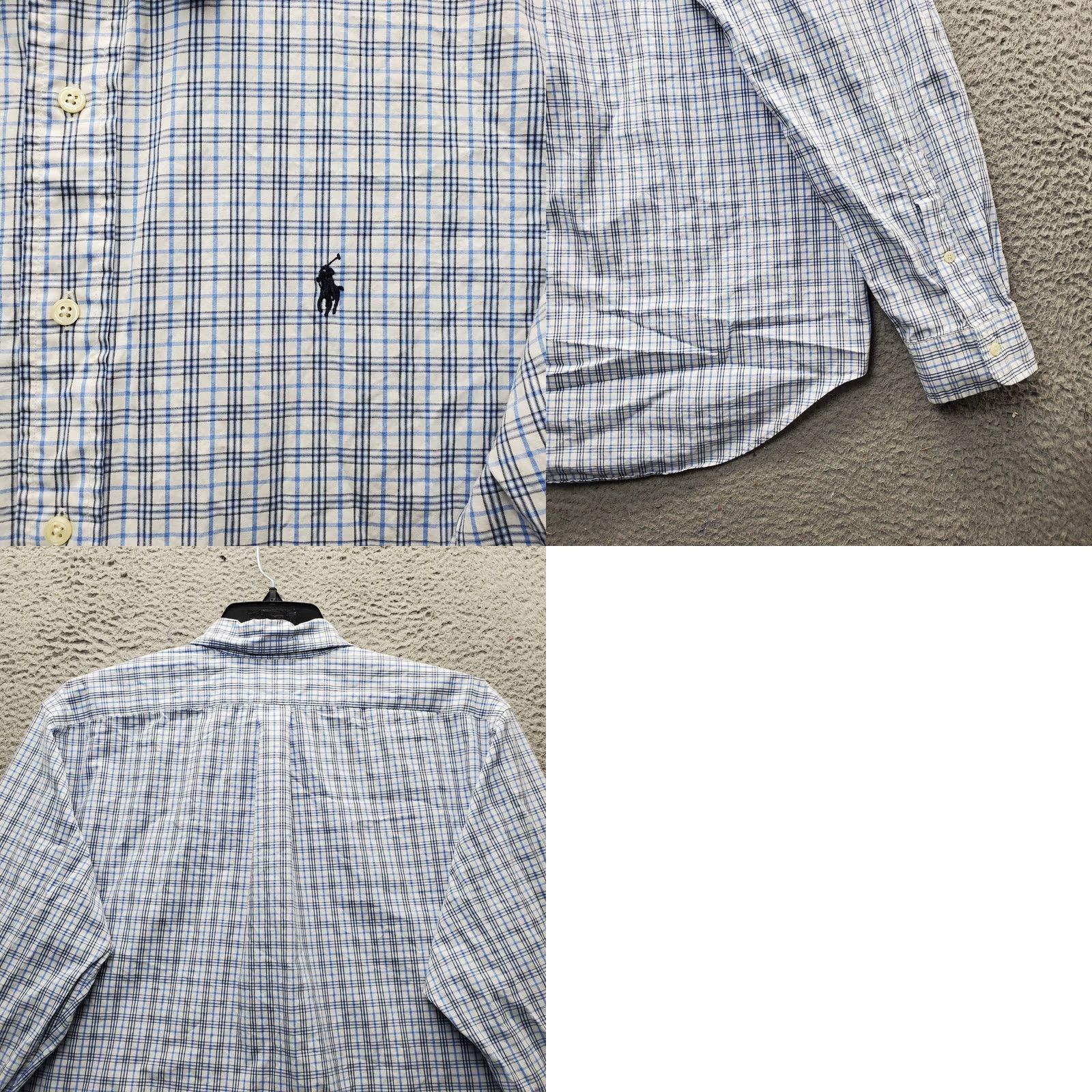 Ralph Lauren VINTAGE Ralph Lauren Dress Shirt Mens XL Multi Plaid Pony Logo Button Down Size 46R - 8 Thumbnail