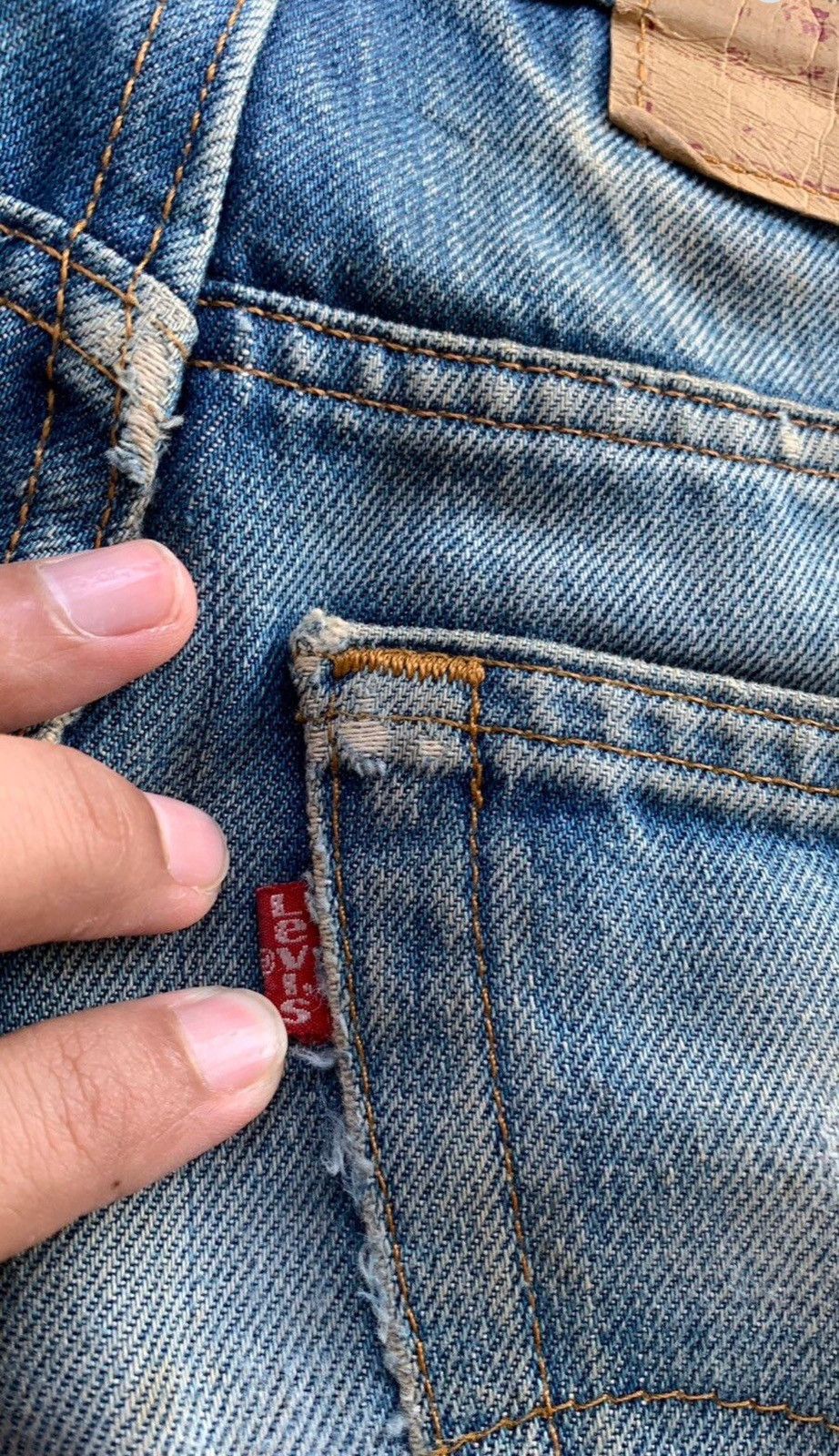 Levi's Vintage Thrashed Faded Levis Made In Usa Jeans Size US 30 / EU 46 - 4 Thumbnail