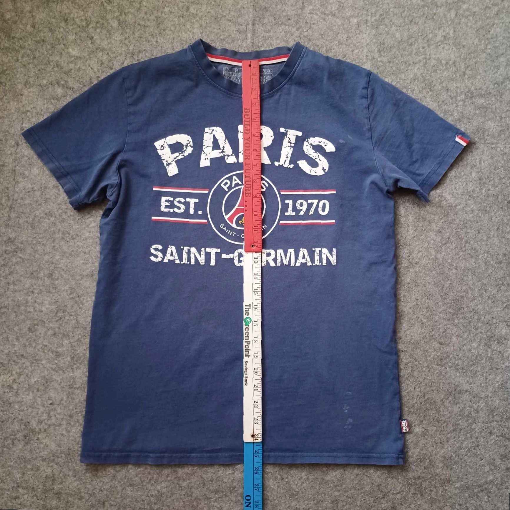Vintage Paris Saint Germain T Shirt Mens Medium Blue Logo Spellout Short Sleeve Size US M / EU 48-50 / 2 - 7 Thumbnail