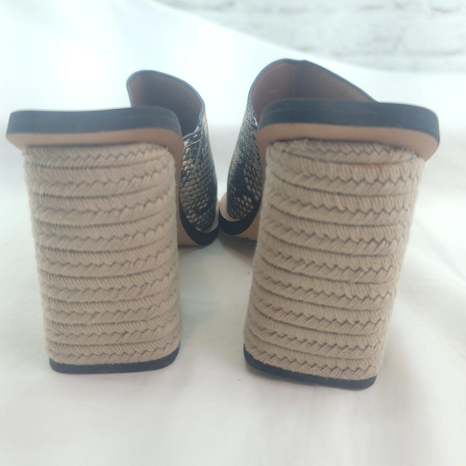 Designer Dolce Vita Reptile Print Size 7.5 Peeptoe Heeled Mules Size US 7.5 / IT 37.5 - 5 Thumbnail