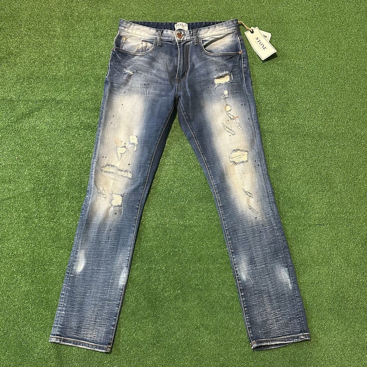 Other Stone Refinery Slim Straight The Clyde Distressed Jeans Size US 33 - 1 Thumbnail
