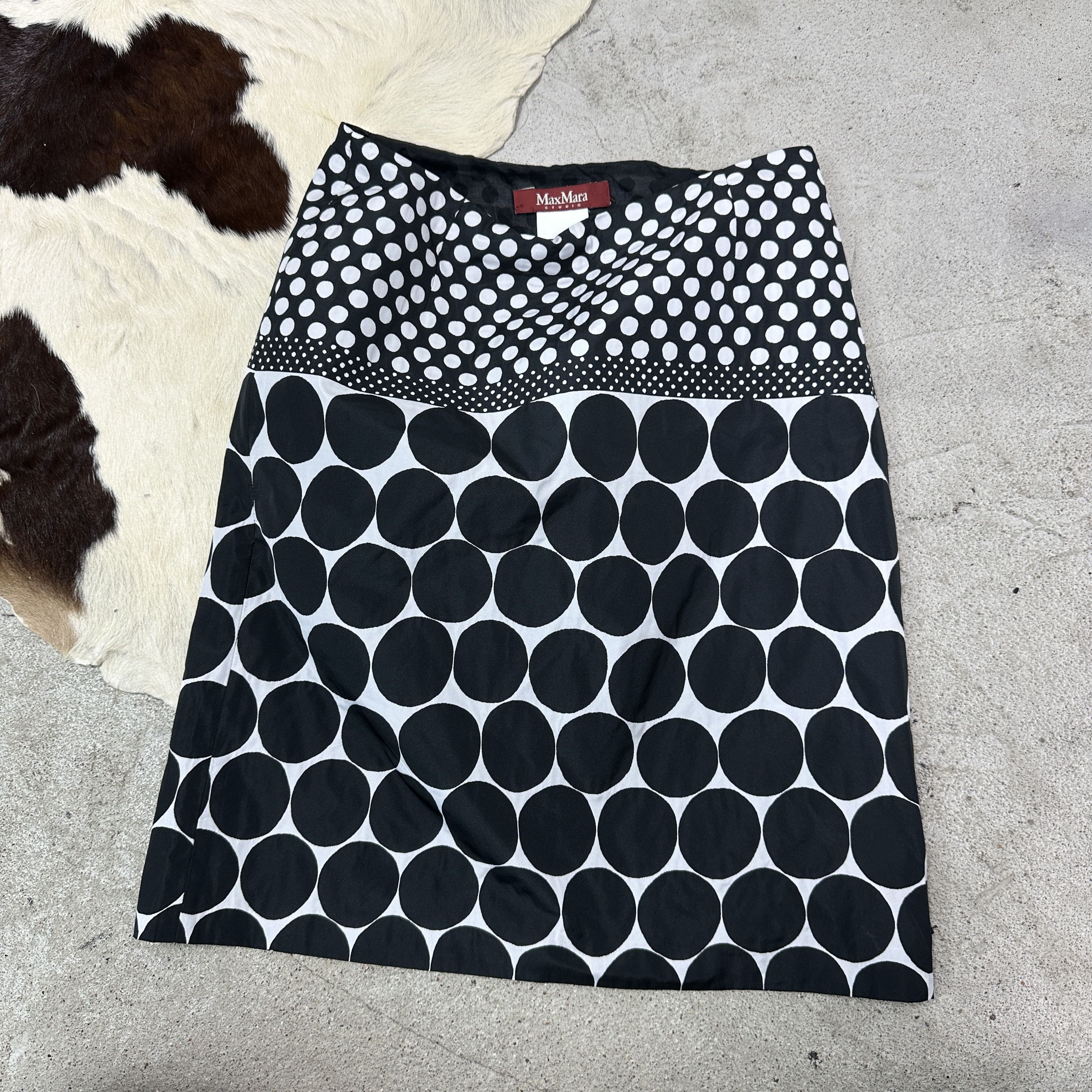 Max Mara Vintage Avant Garde Polka Dot Max Mara Skirt Y2K Size 25" / US 0 / IT 36 - 2 Thumbnail