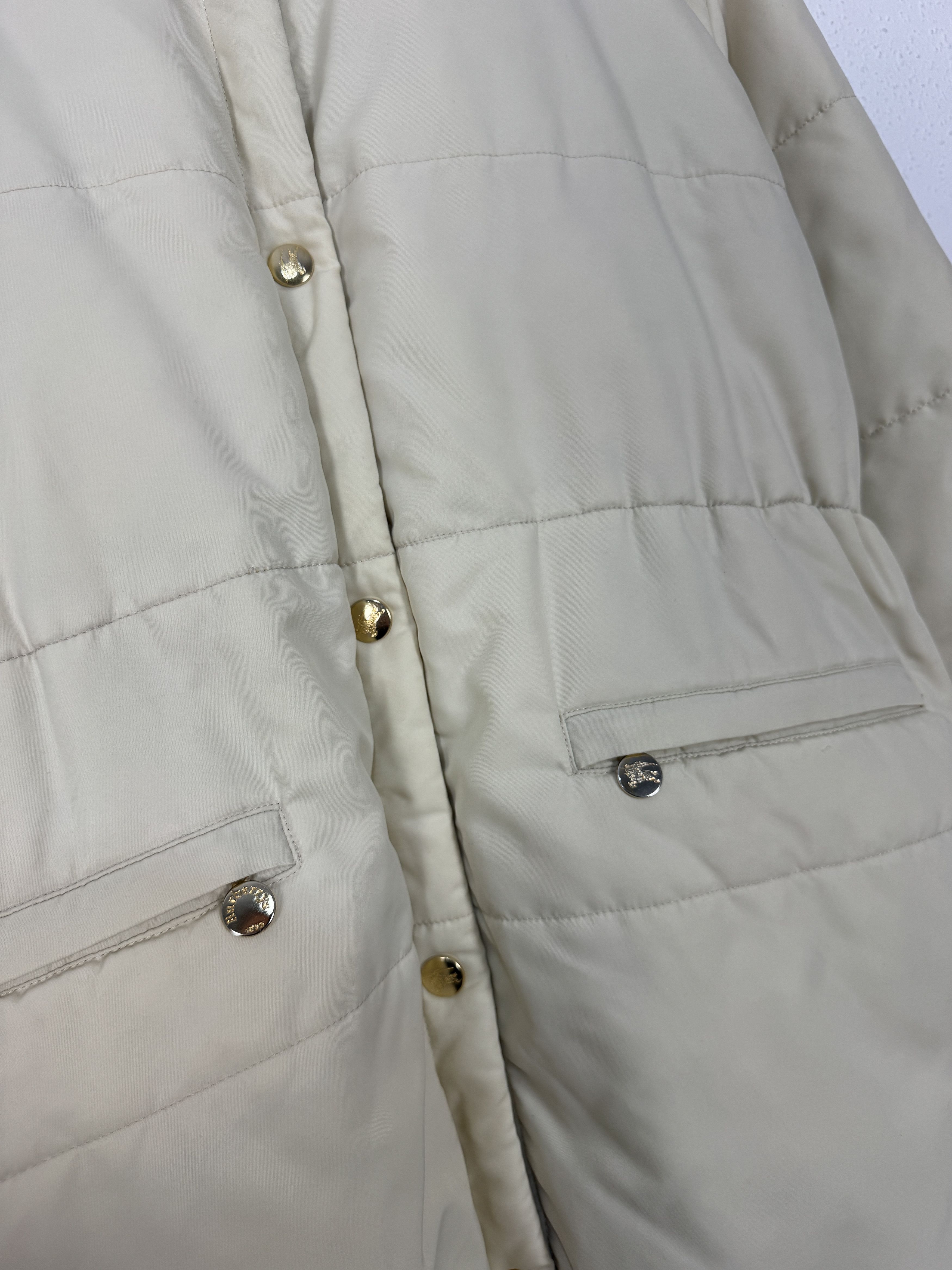Burberrys vintage 90s 80s parka cream jacket 38