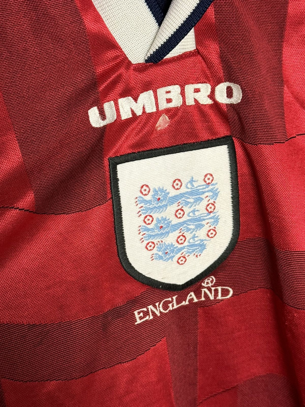 Umbro KIDS England National Team 97/99 Away Football Jersey Size US XS / EU 42 / 0 - 3 Thumbnail