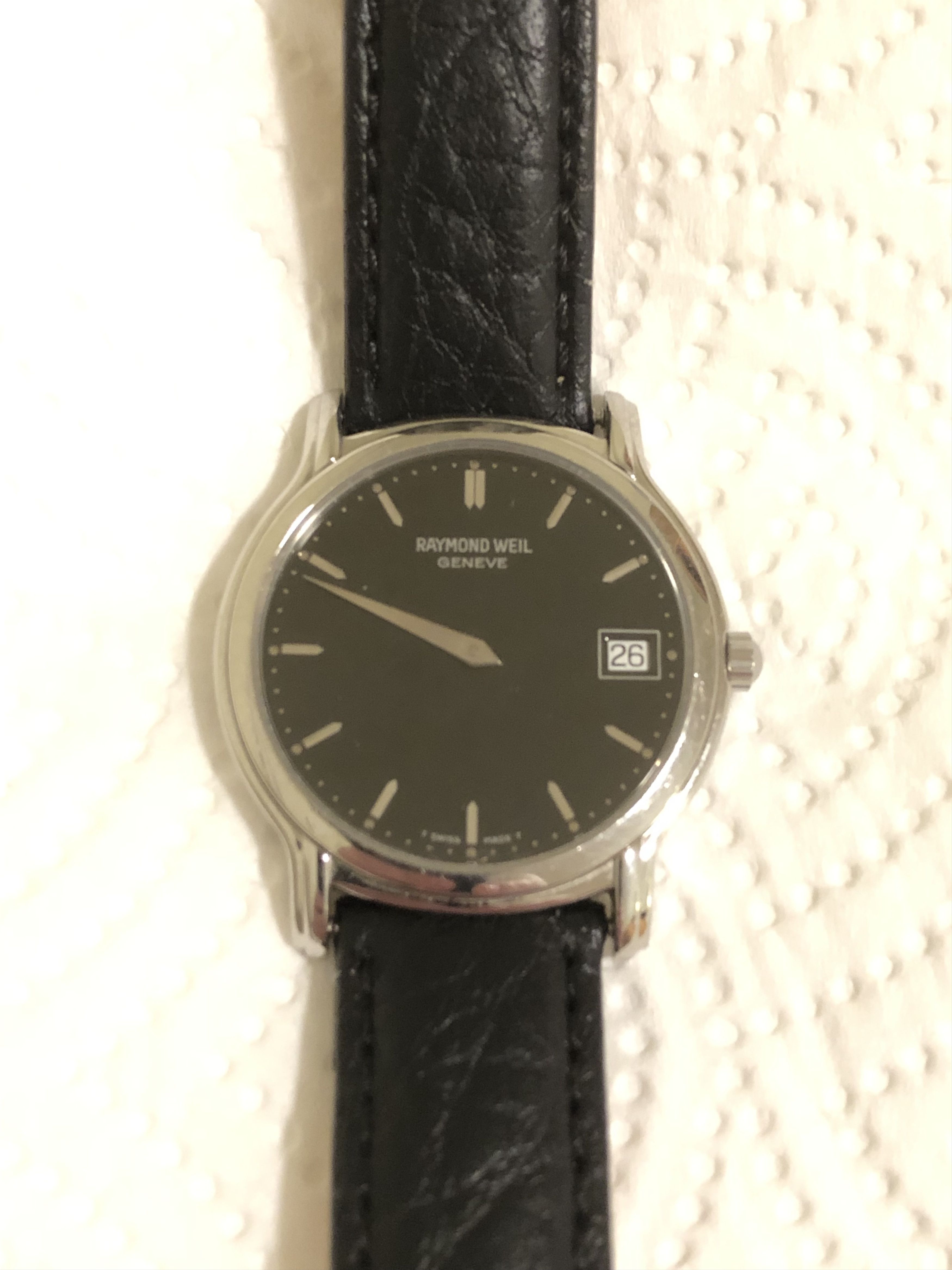 RAYMOND WEIL Raymond Weil 5569 Stainless Steel Leather Watch Size 34 - 2 Thumbnail