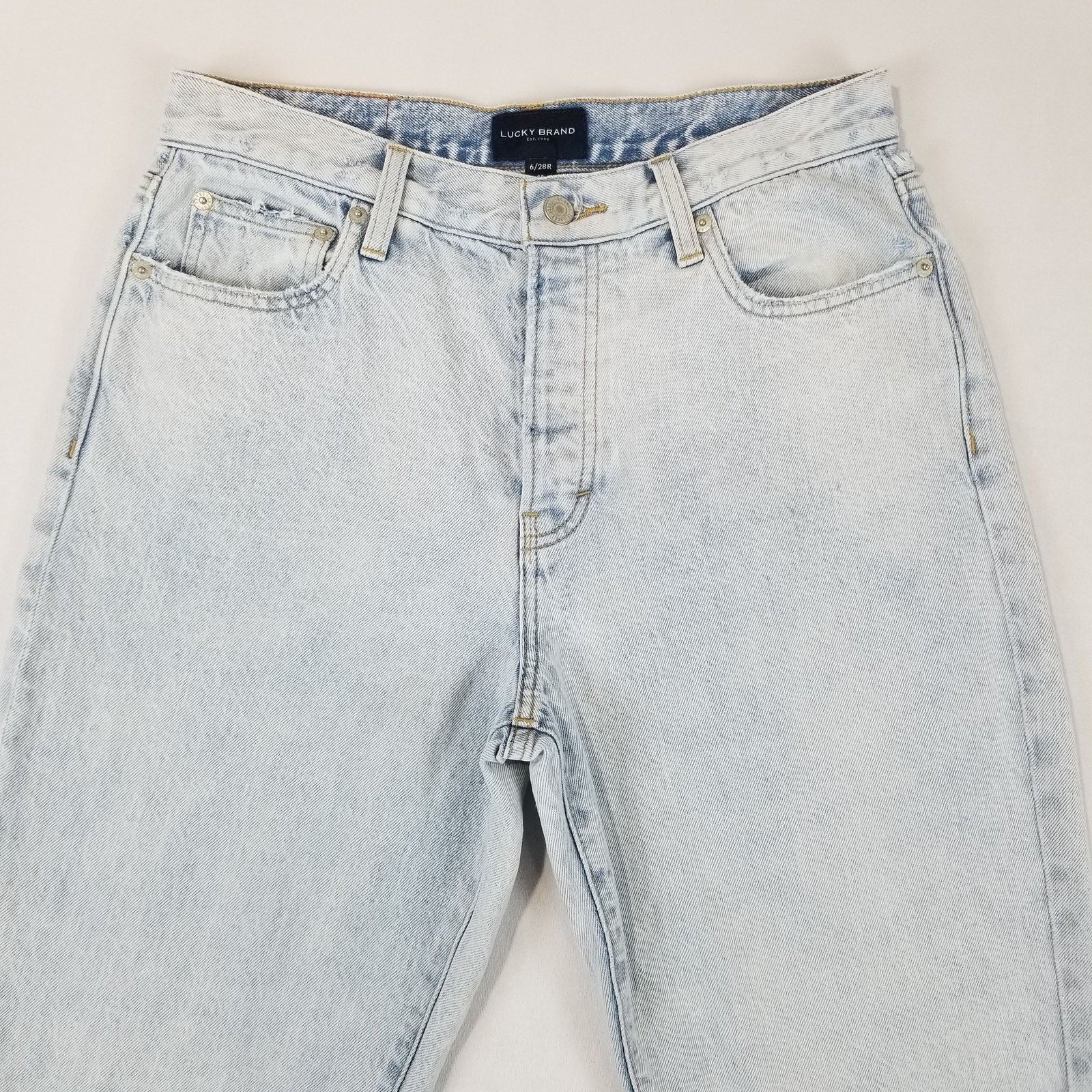 Lucky Brand Lucky Brand Jeans Womens 6 28R Light Wash Drew Mom High Rise Size 28" / US 6 / IT 42 - 4 Thumbnail