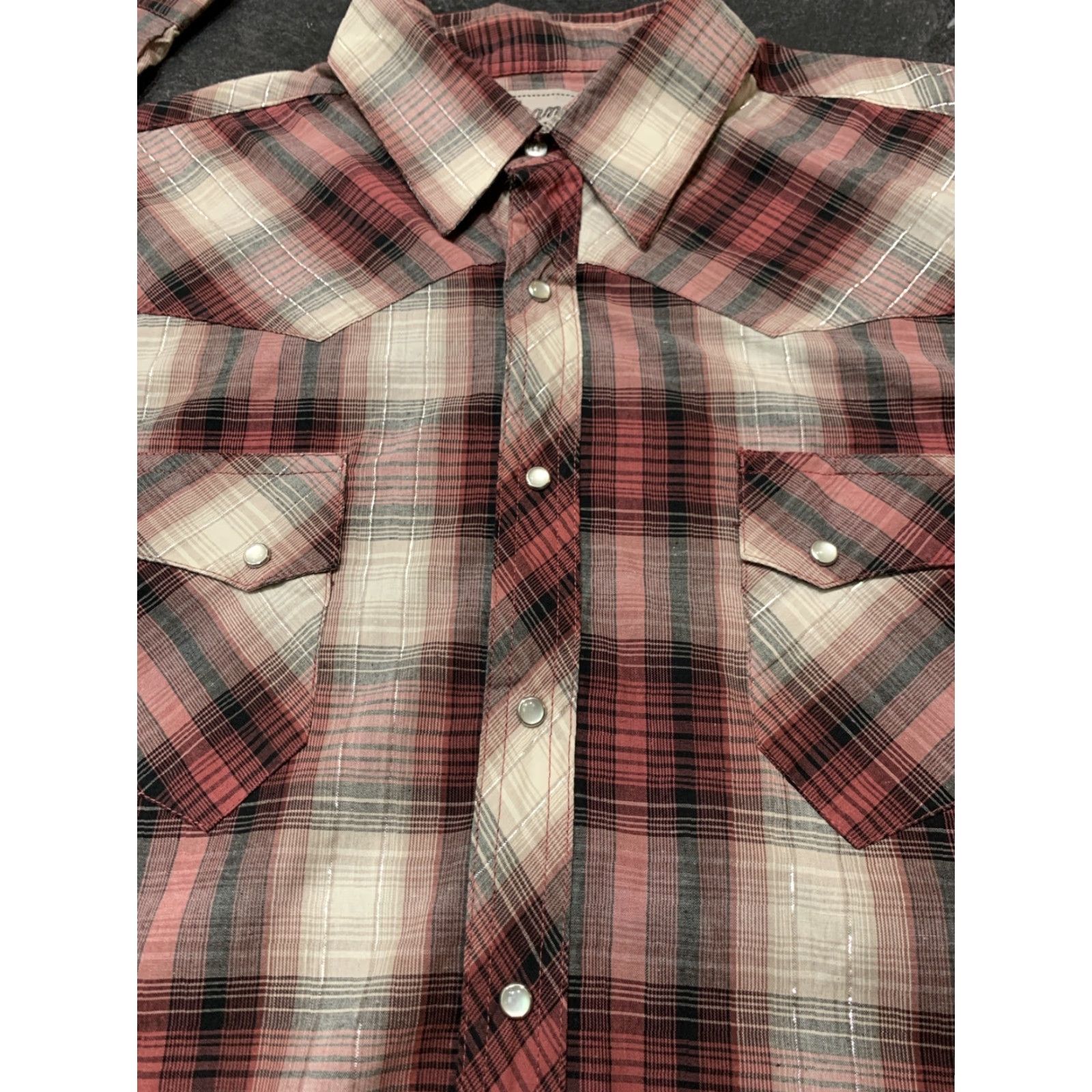 Wrangler VINTAGE Wrangler Western Shirt Mens XL Long Sleeve Plaid Button-Up Casual Cowboy Rodeo Red White Size US XL / EU 56 / 4 - 3 Thumbnail