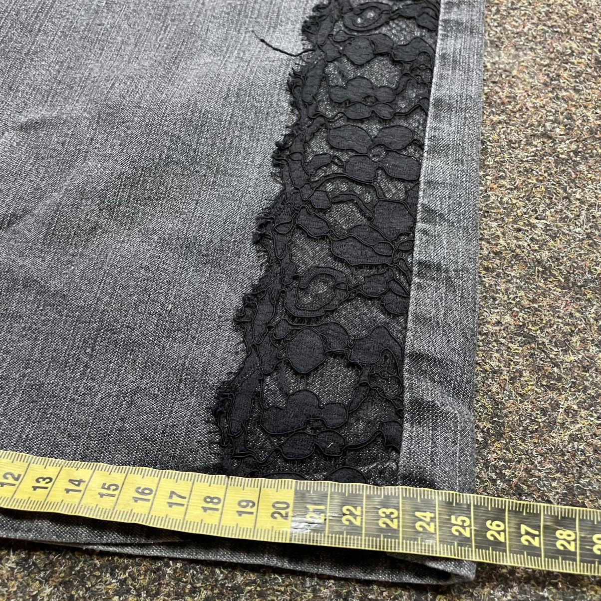 Vintage Y2K Baggy Wide Leg Distressed Black Denim Jeans Punk Skate Size 32" / US 10 / IT 46 - 8 Thumbnail