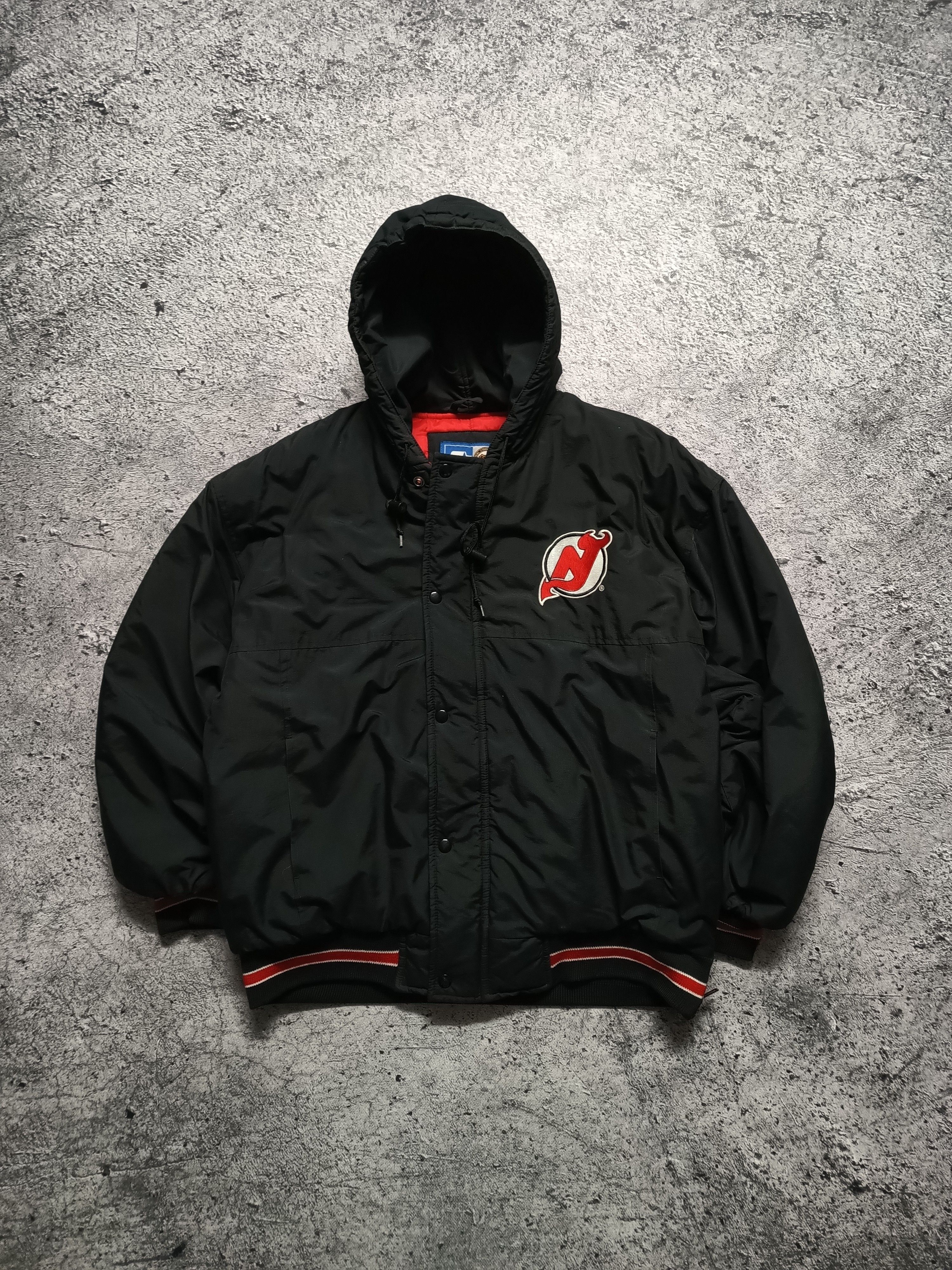 NHL × Starter × Vintage Vtg 90’s New Jersey Devils Zip Up Starter Jacket Size Medium Size US M / EU 48-50 / 2 - 2 Thumbnail