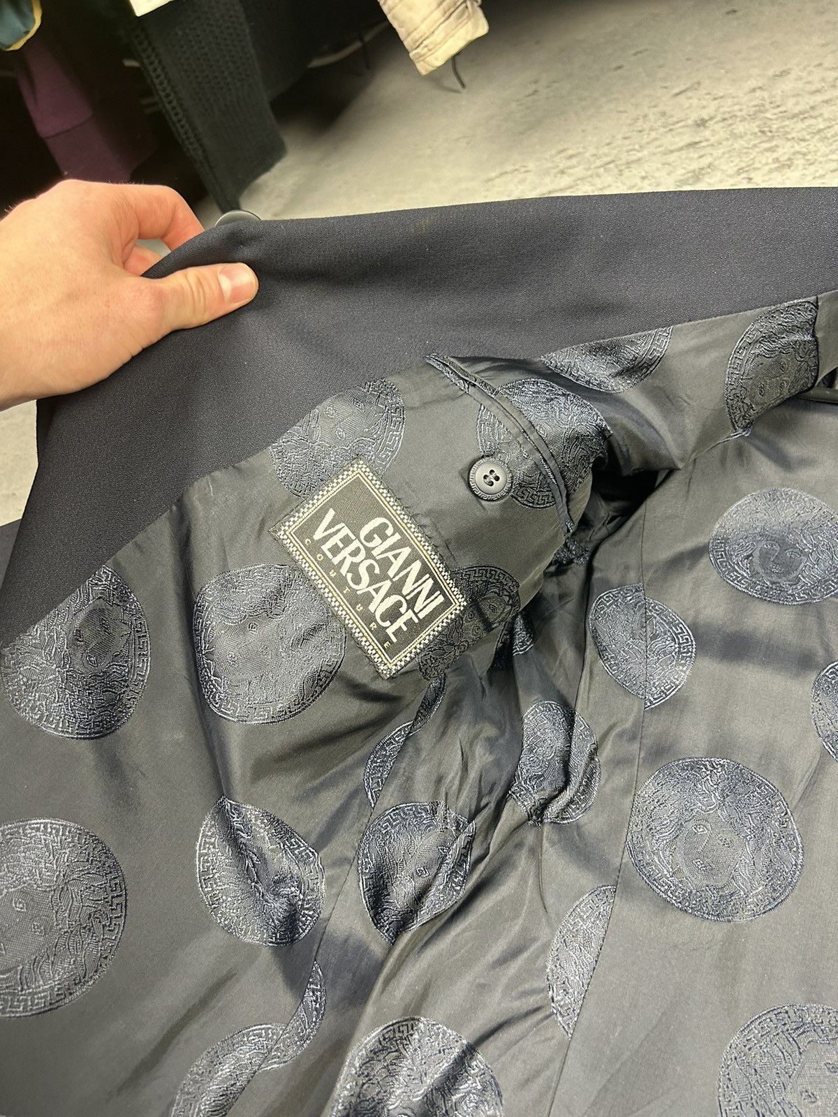 Versace × Vintage Gianni Versace Vintage 90's Belted Coat Size US XL / EU 56 / 4 - 12 Thumbnail