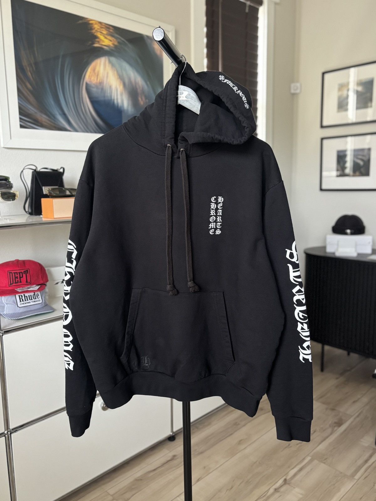FUCK YOU CHROME HEARTS SLEEVE LOGO HOODIE