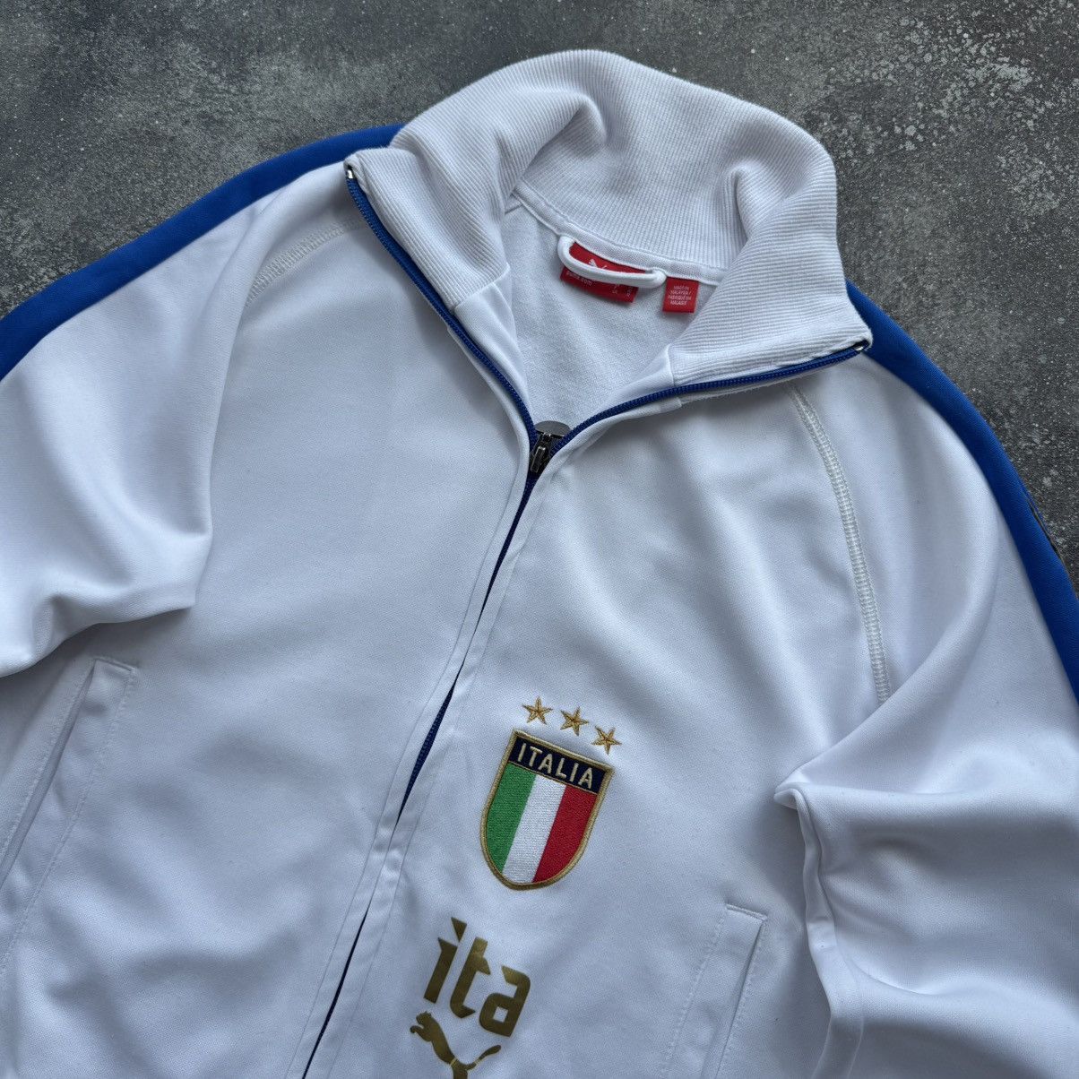 Puma × Vintage Puma Italy Y2K Aesthetic Vintage Track Jacket Size M / US 6-8 / IT 42-44 - 4 Thumbnail
