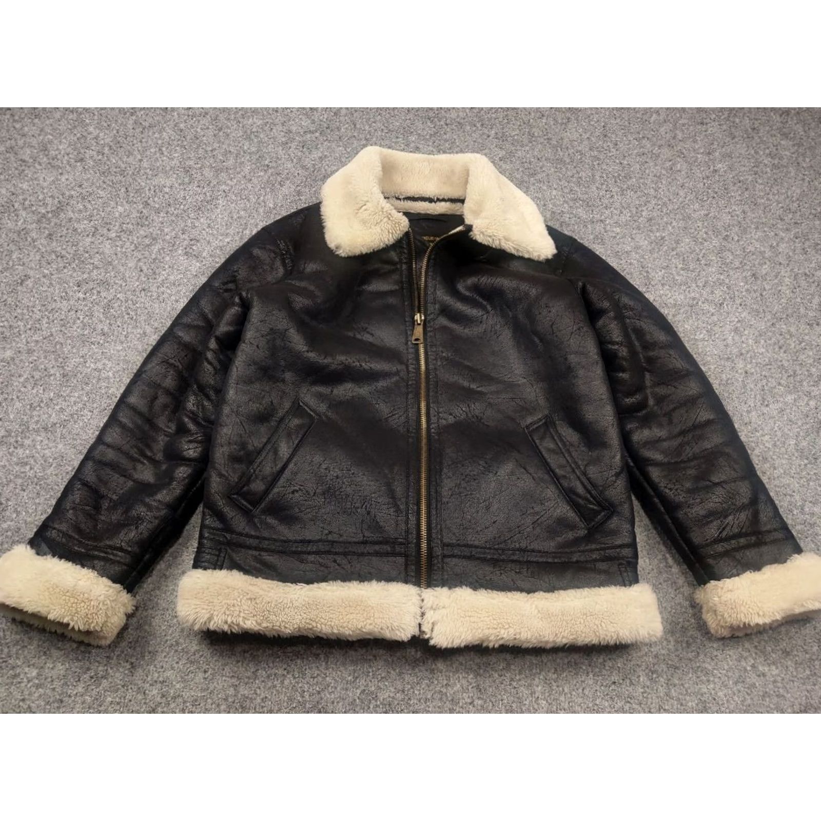 Vintage VINTAGE Alpha B3 Flying Men’s Faux Shearling Black Jacket Winter Army Jacket Size US M / EU 48-50 / 2 - 3 Thumbnail